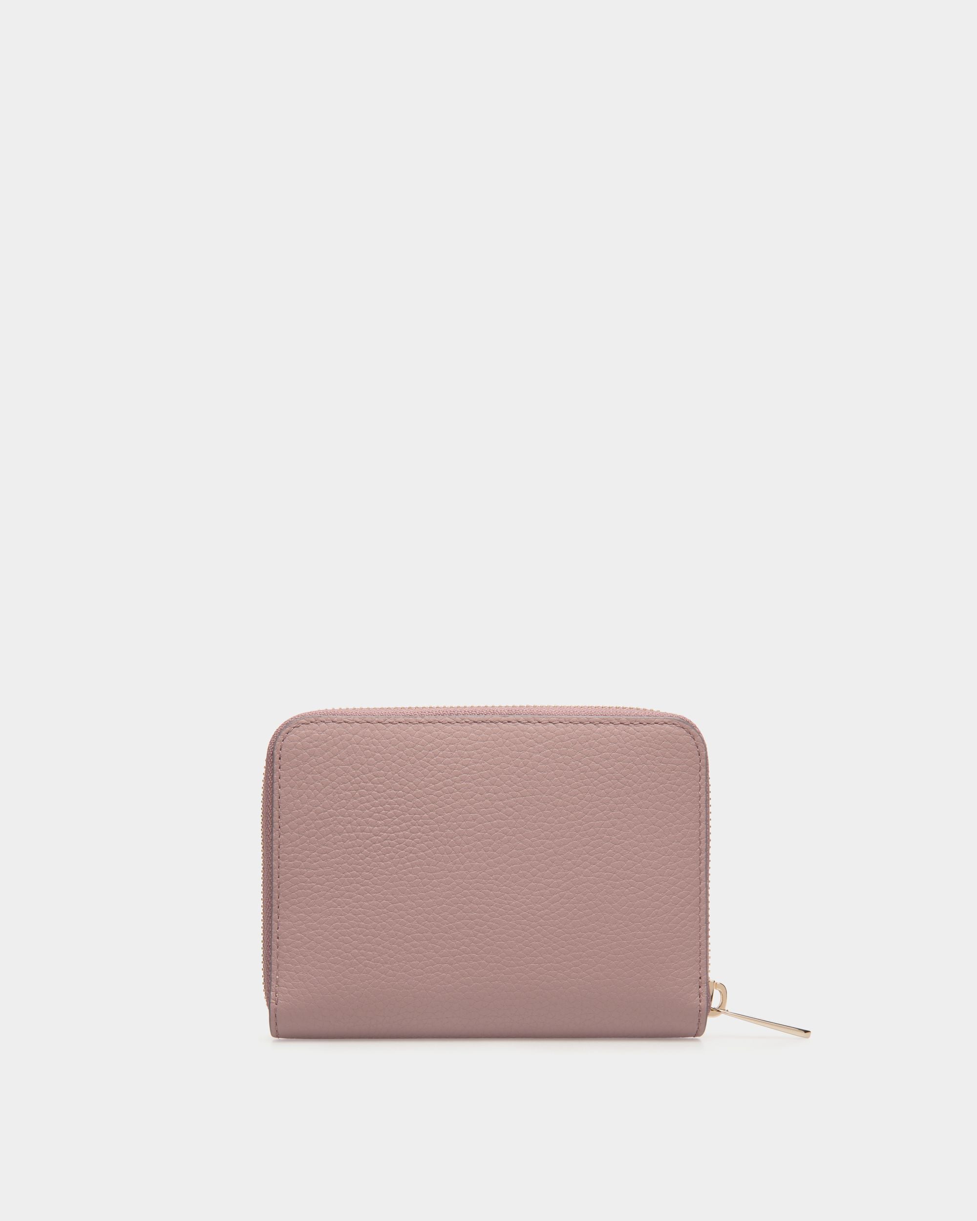 Bally Global - Cartera Con Cremallera De Piel Granulada Rosa - Pink