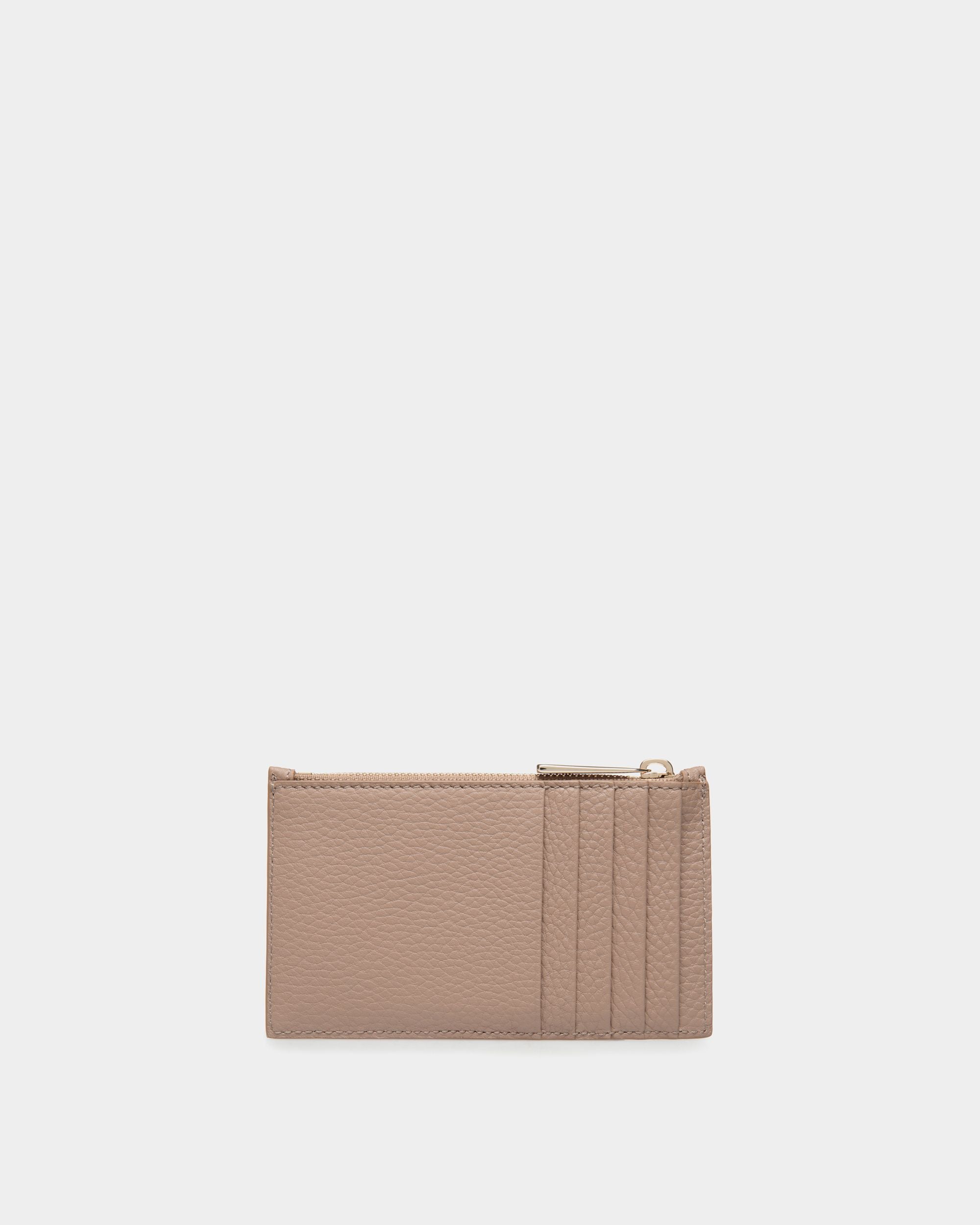 Bally Global - Porte-Cartes De Visite En Cuir Grainé Beige - Beige