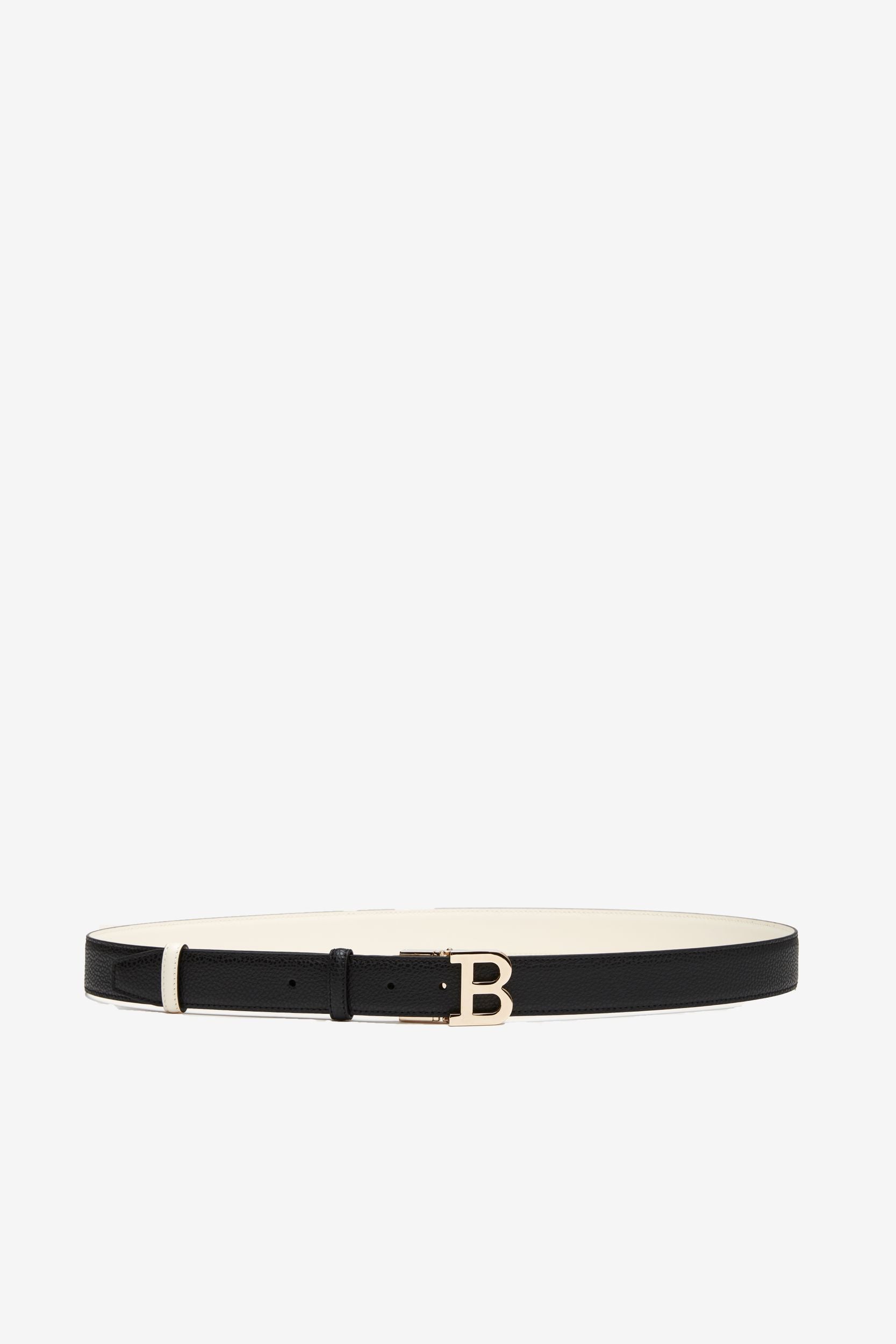 Bally Global - Cinturón Reversible Y Ajustable De Piel Negra - Negro