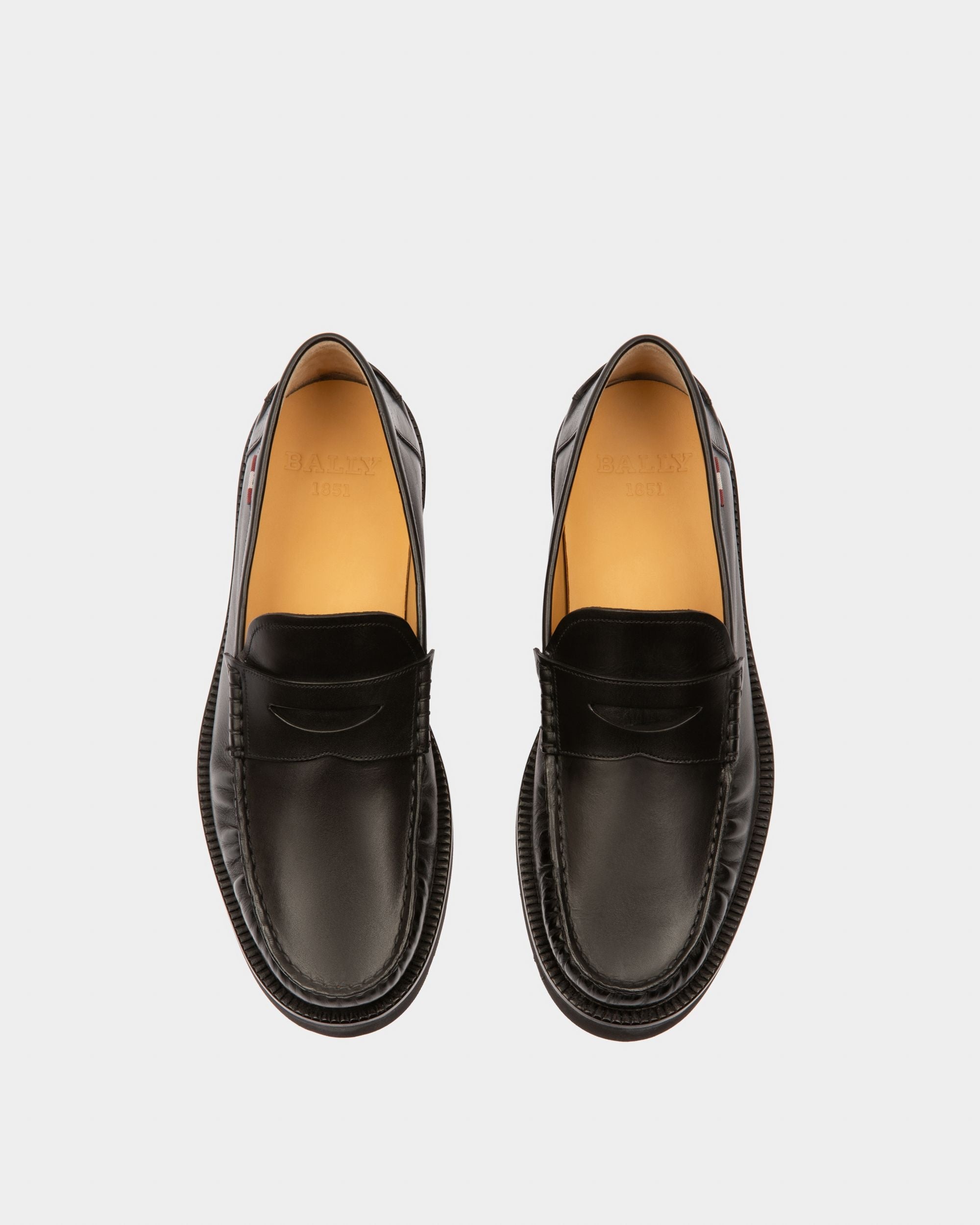 Bally Global - Noah Mocasín De Piel De Color Negro - Negro