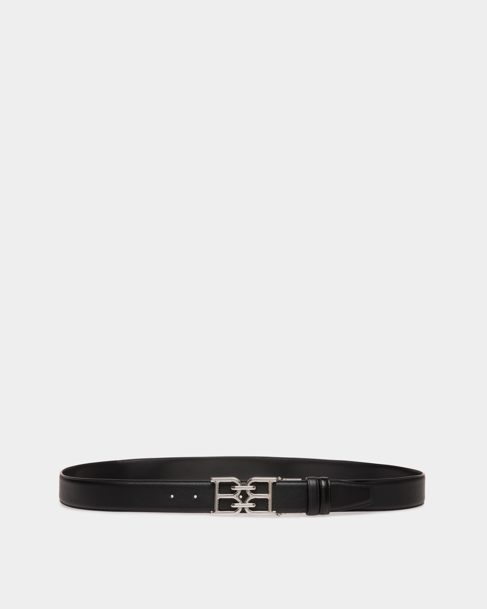 Bally Global - Bally Iconic Buckle Adjustable-Reversible Belt In Black Leather - Black