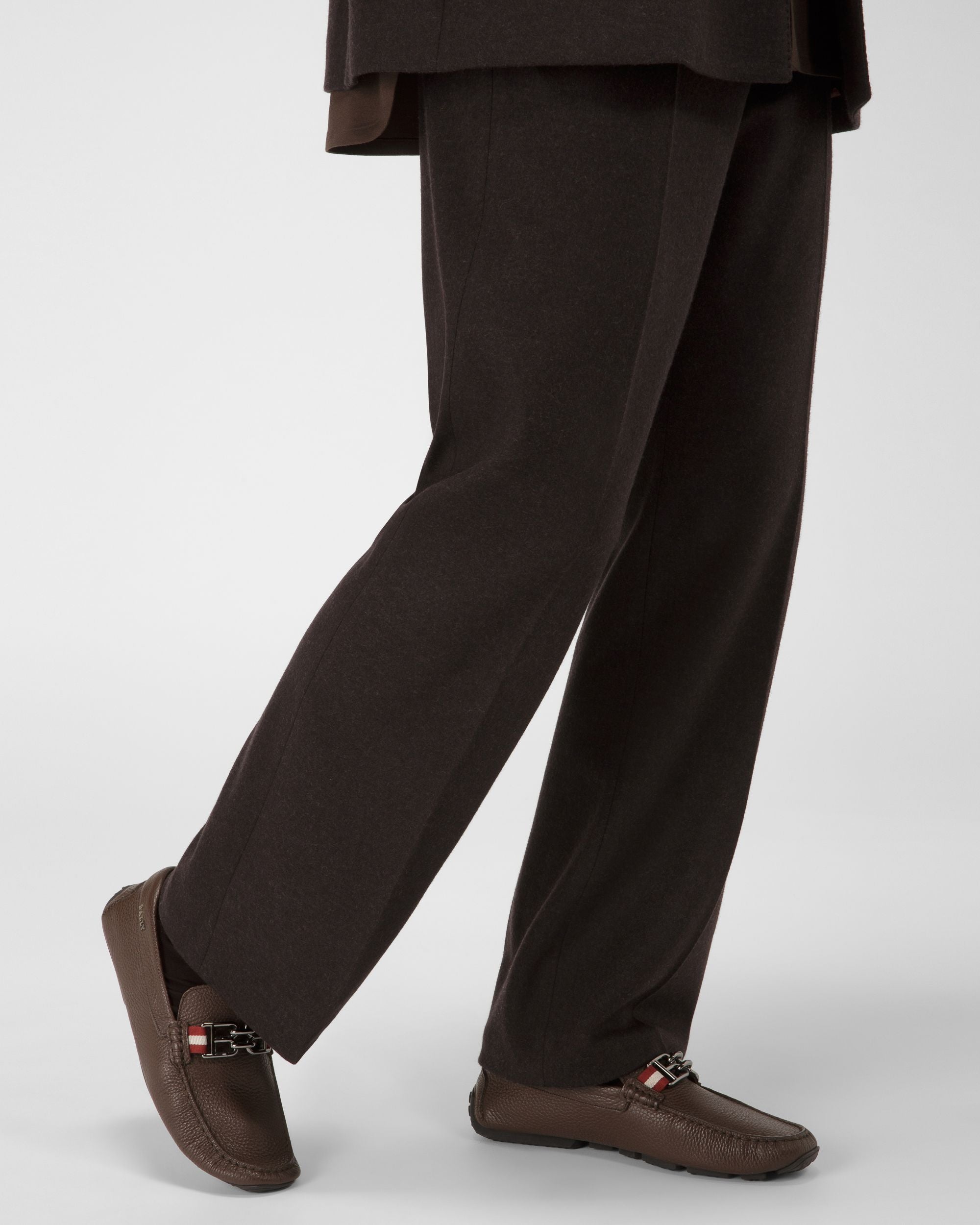 Bally Global - Parsal Leather Drivers In Coffee - Brown
