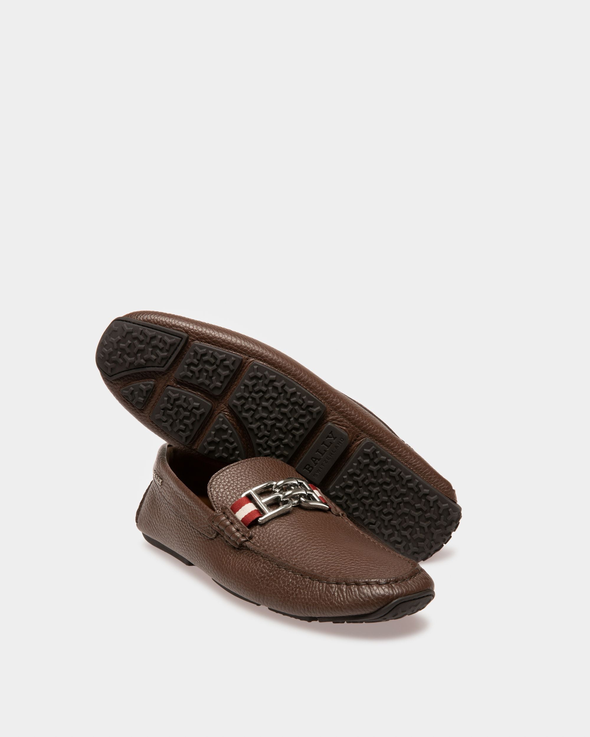 Bally Global - Parsal Leather Drivers In Coffee - Brown
