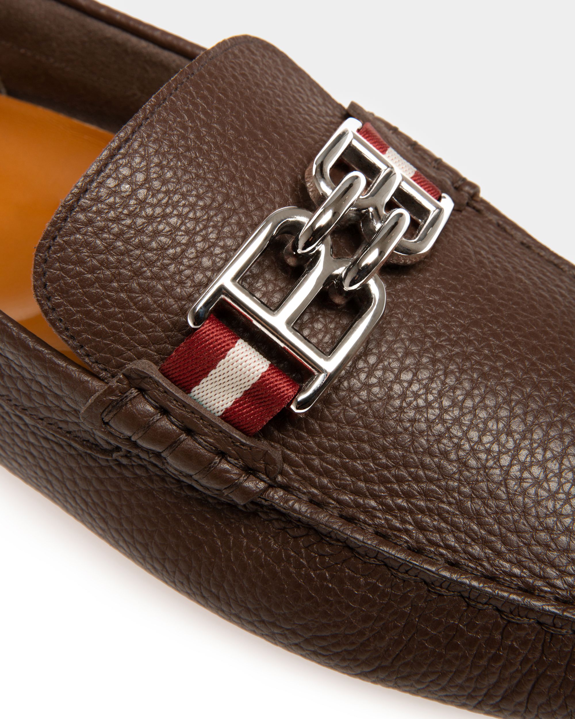 Bally Global - Parsal Leather Drivers In Coffee - Brown