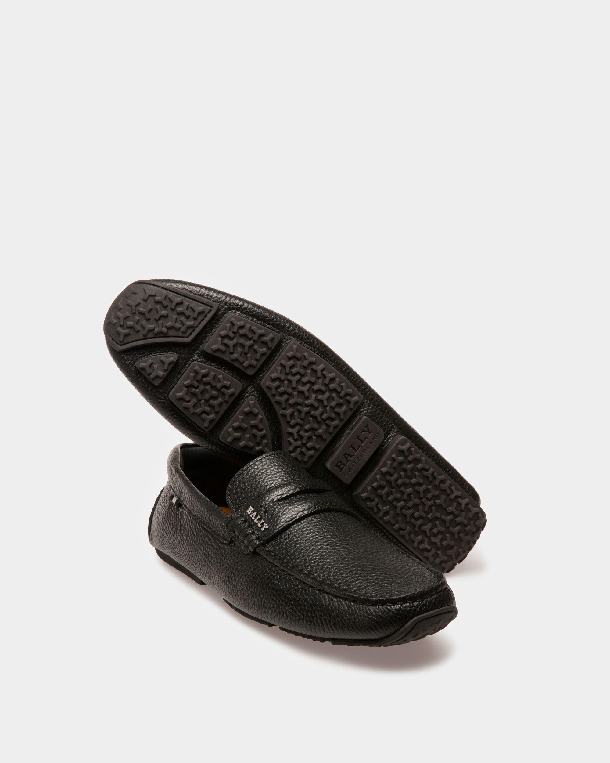 Bally Global - Pavel Leather Drivers In Black - Negro