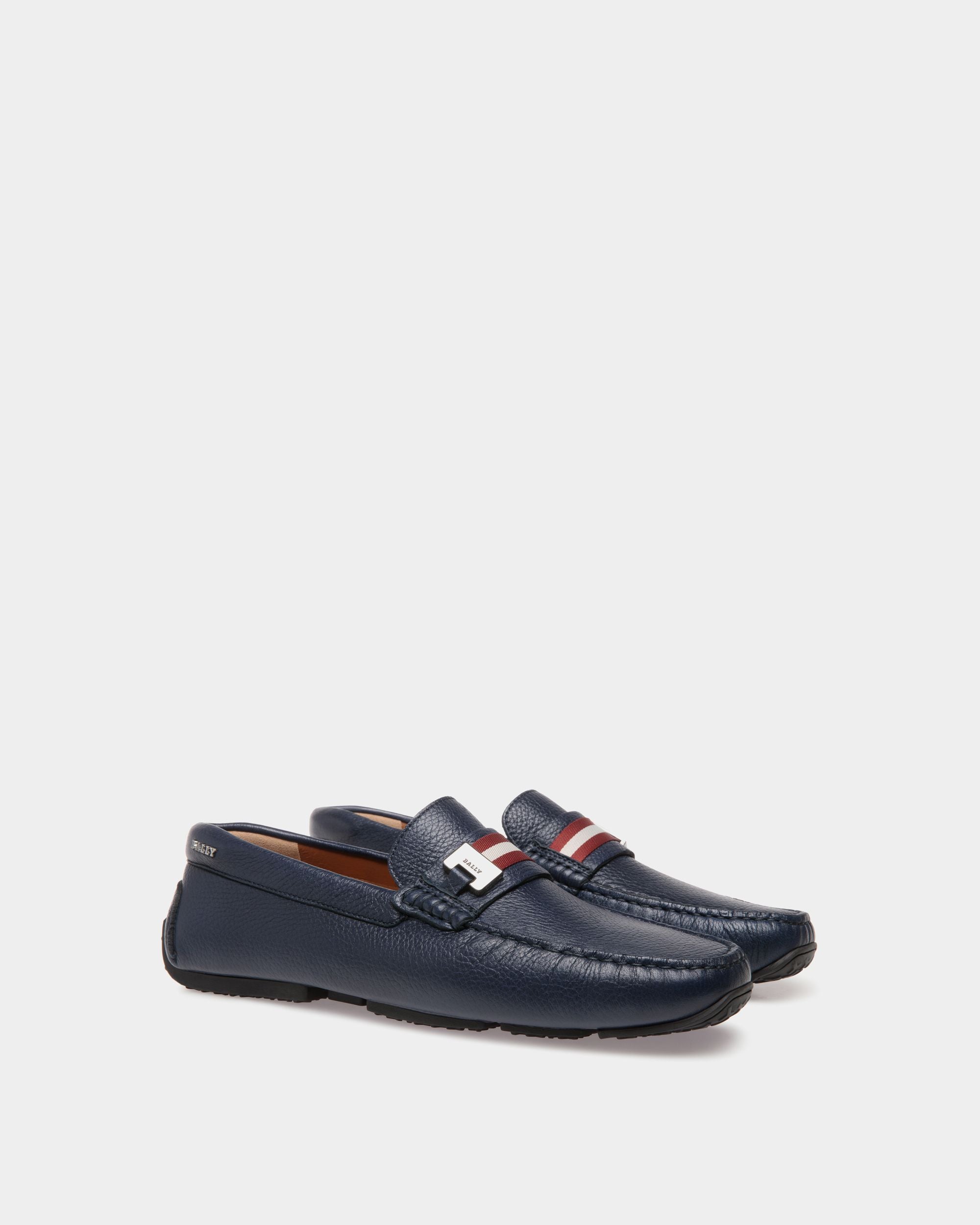 Bally Global - Pilot Drivers In Blue Leather - Blue