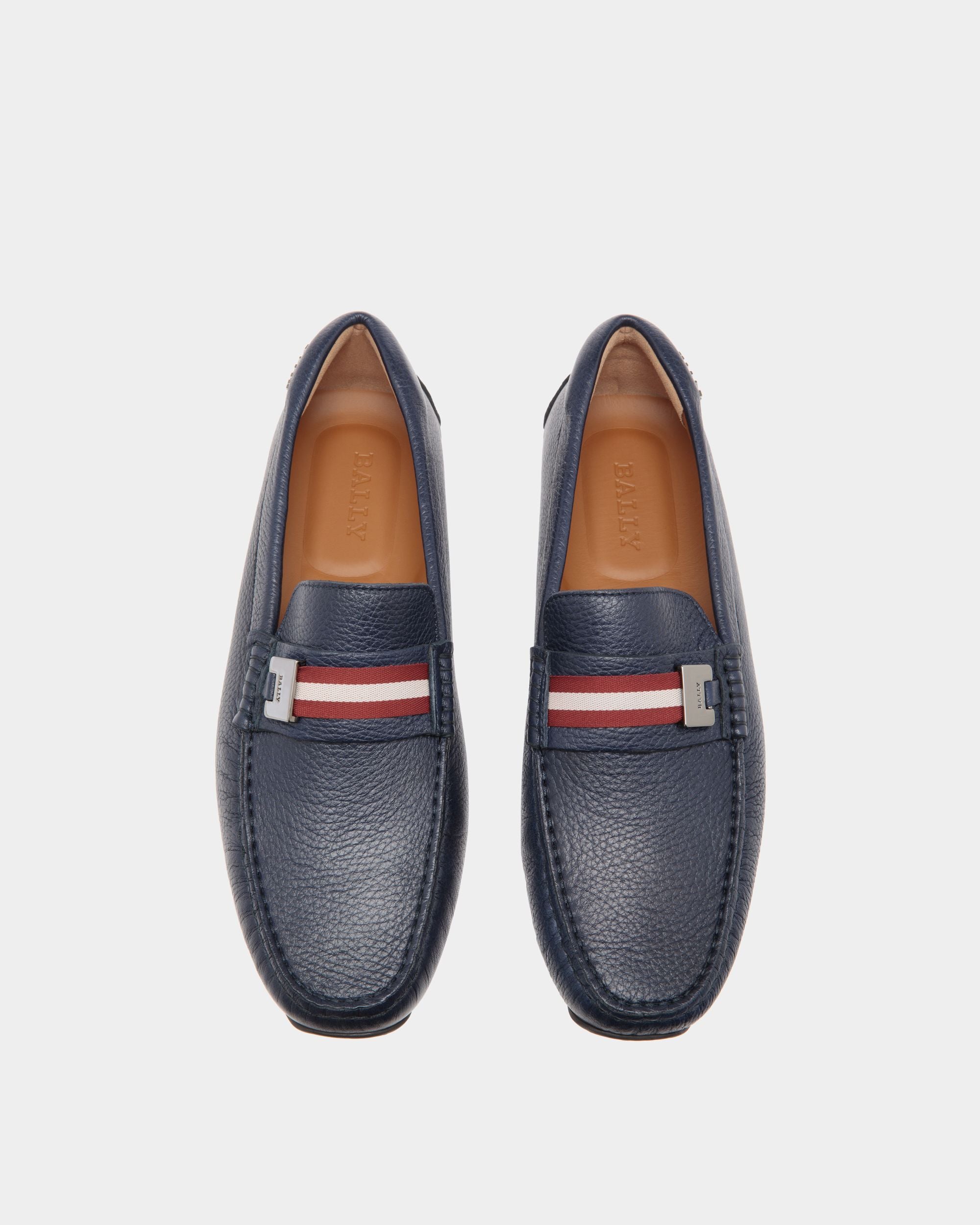 Bally Global - Pilot Drivers In Blue Leather - Blue