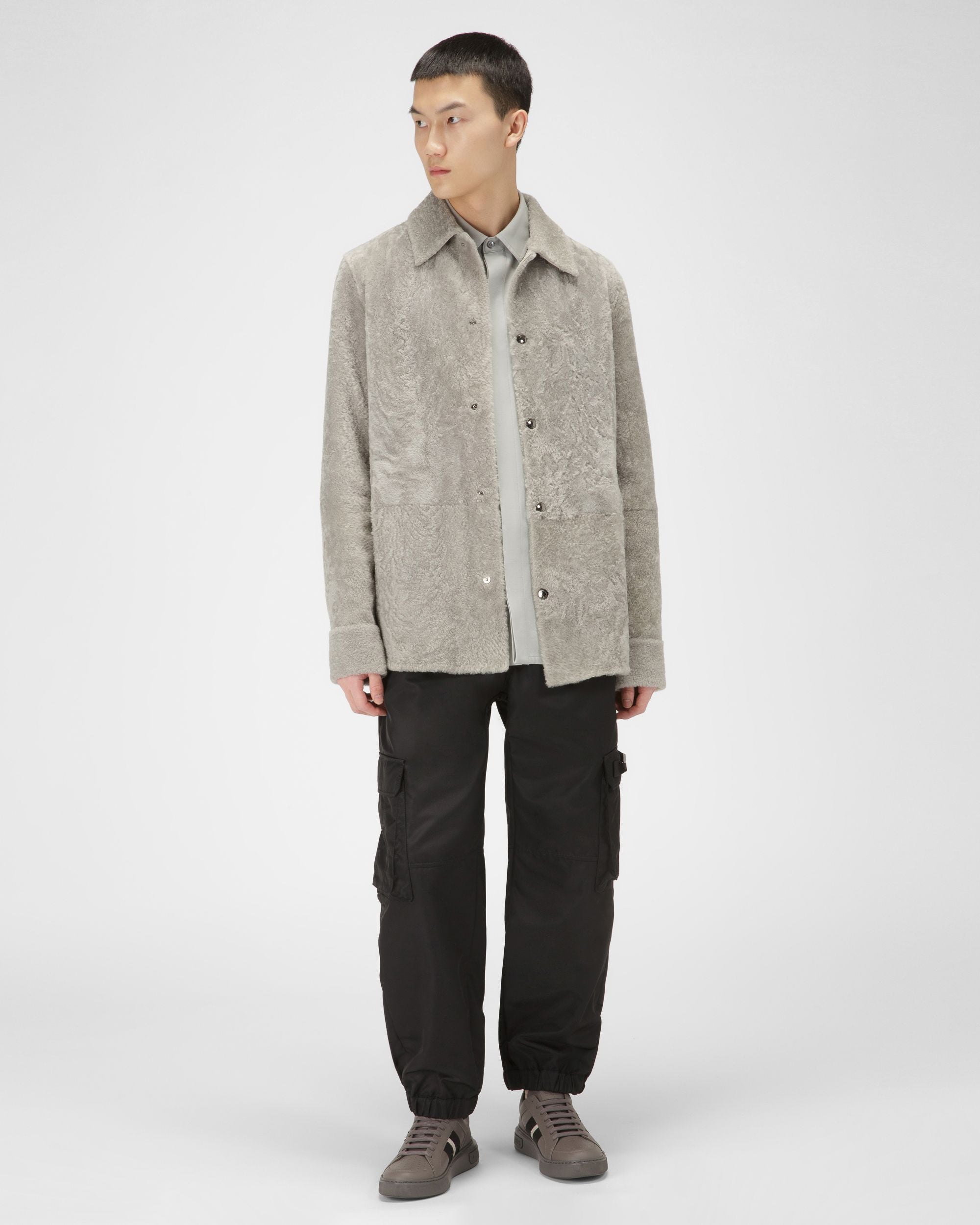 Bally Global - Moony Sneakers En Cuir Minéral Foncé - Gris