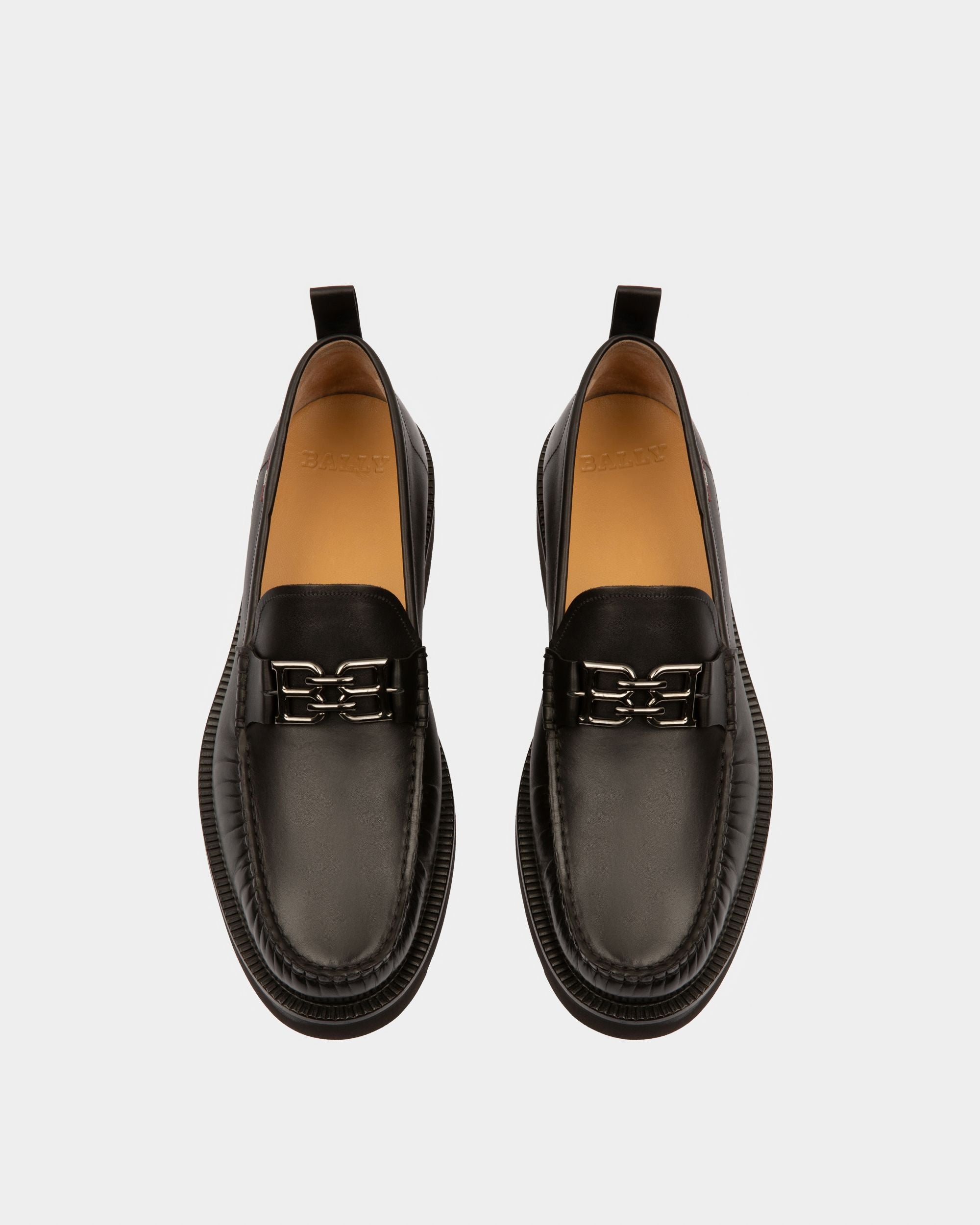 Bally Global - Nolam Leather Moccassins In Black - Negro