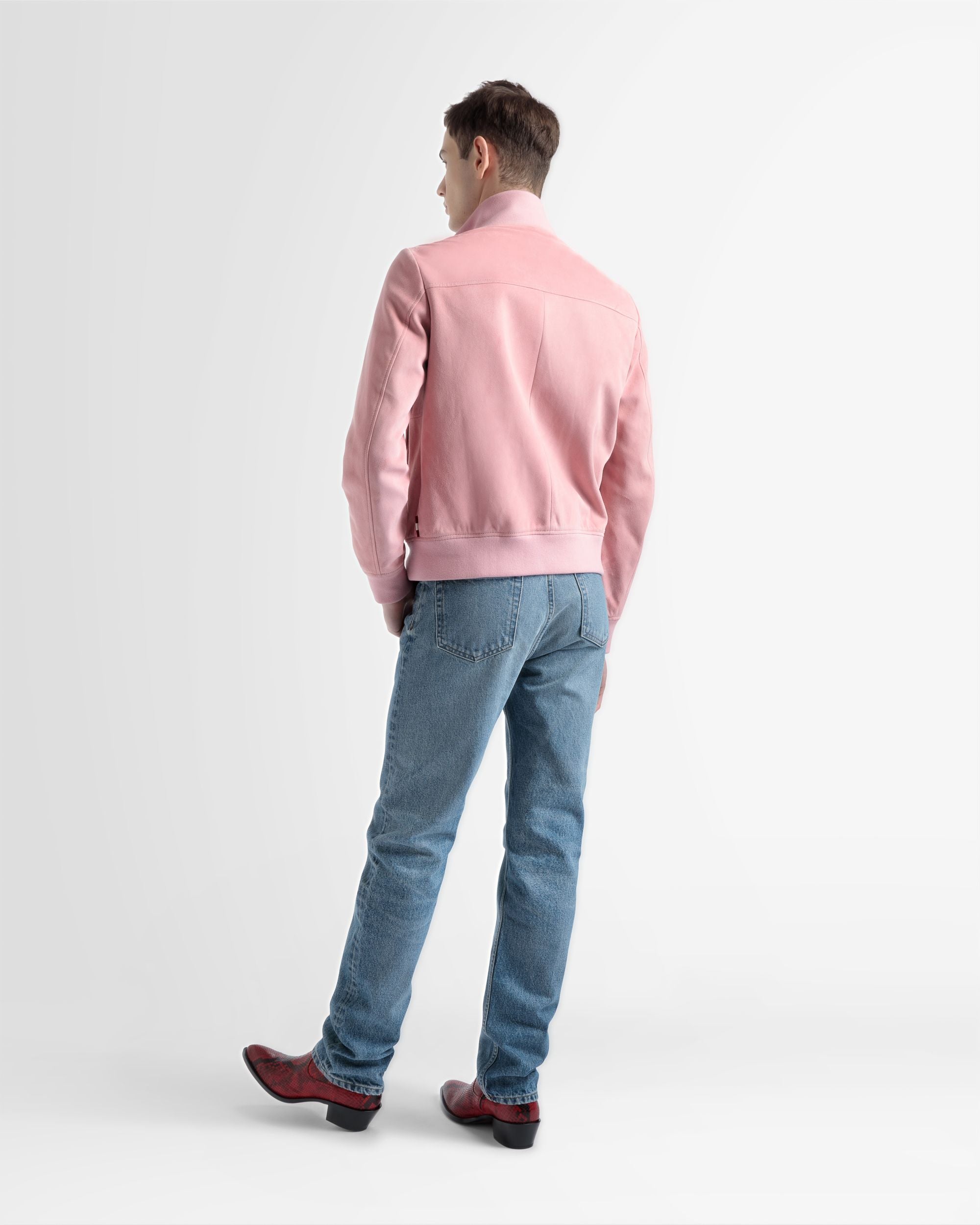 Bally Global - Blouson Bomber In Pink Leather - Pink