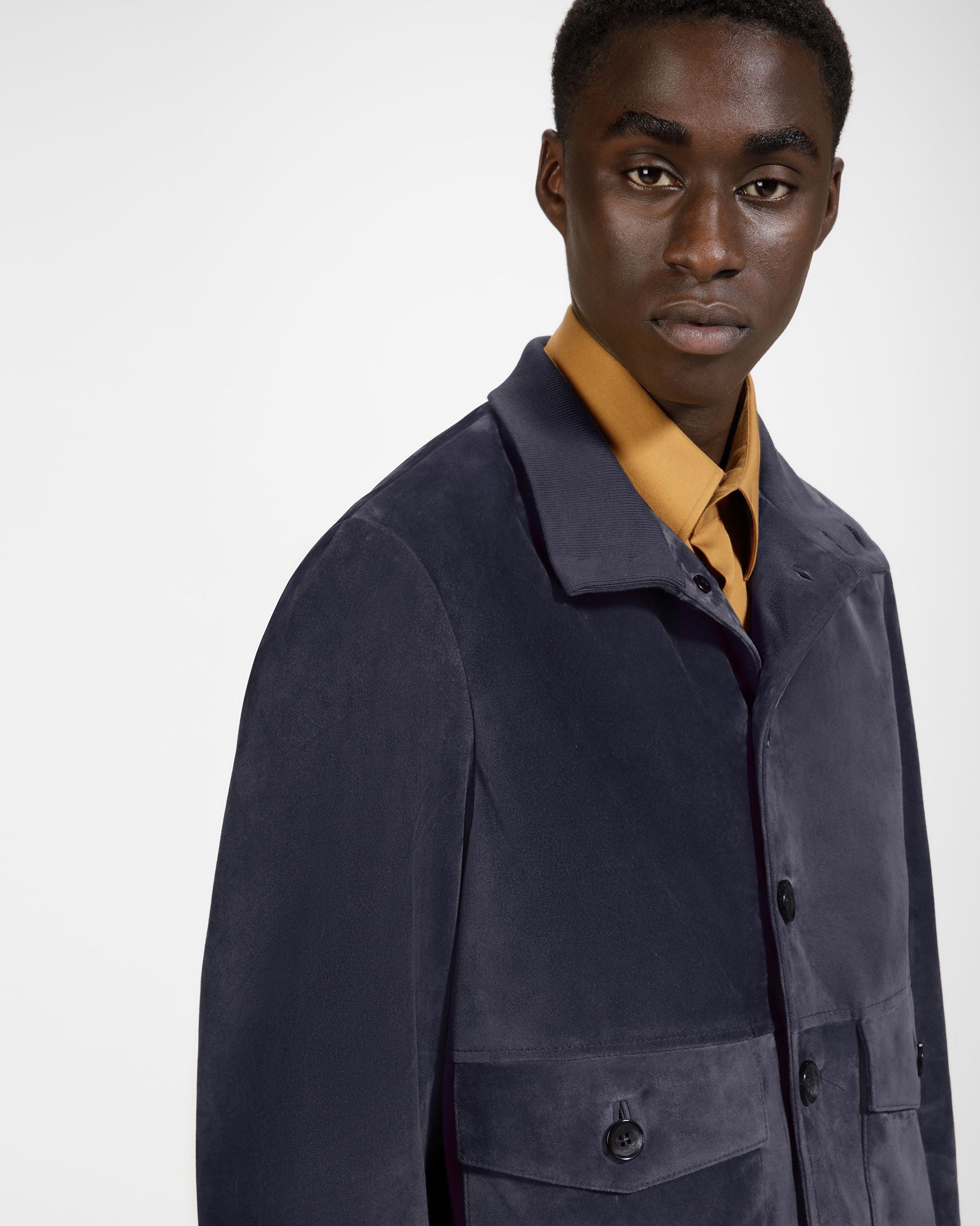 Bally Global - Blouson Bomber In Blue Leather - Blue
