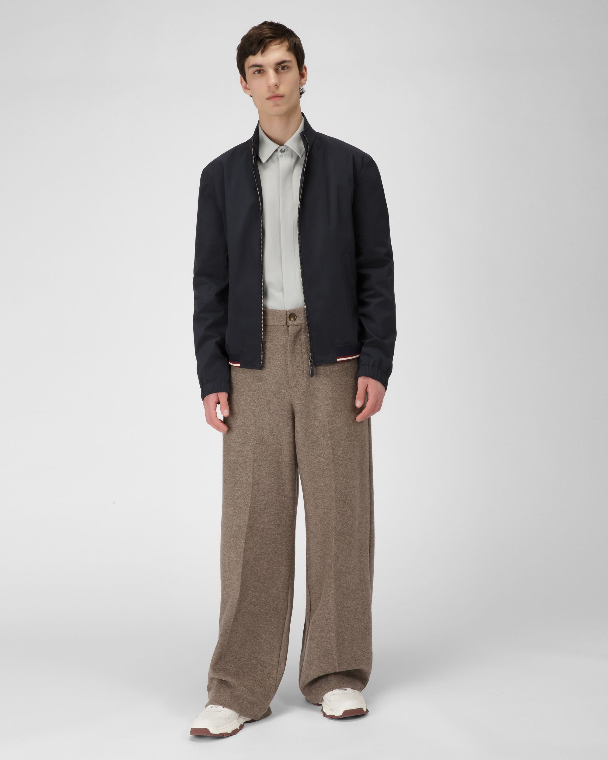 Bally Global - Blouson Bomber Jacket In Navy - Blue