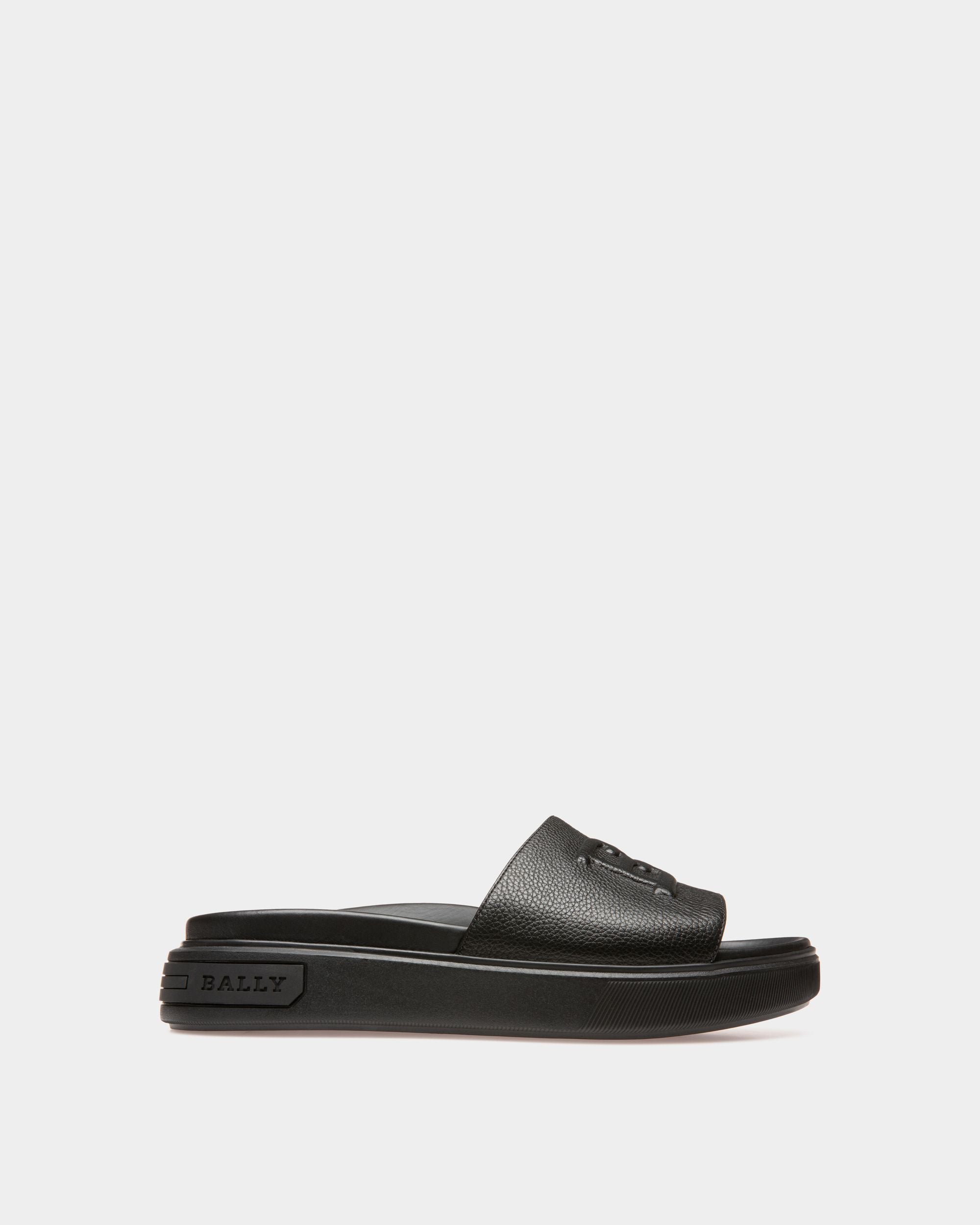 Bally Global - Jarmo Leather Slides In Black - Black