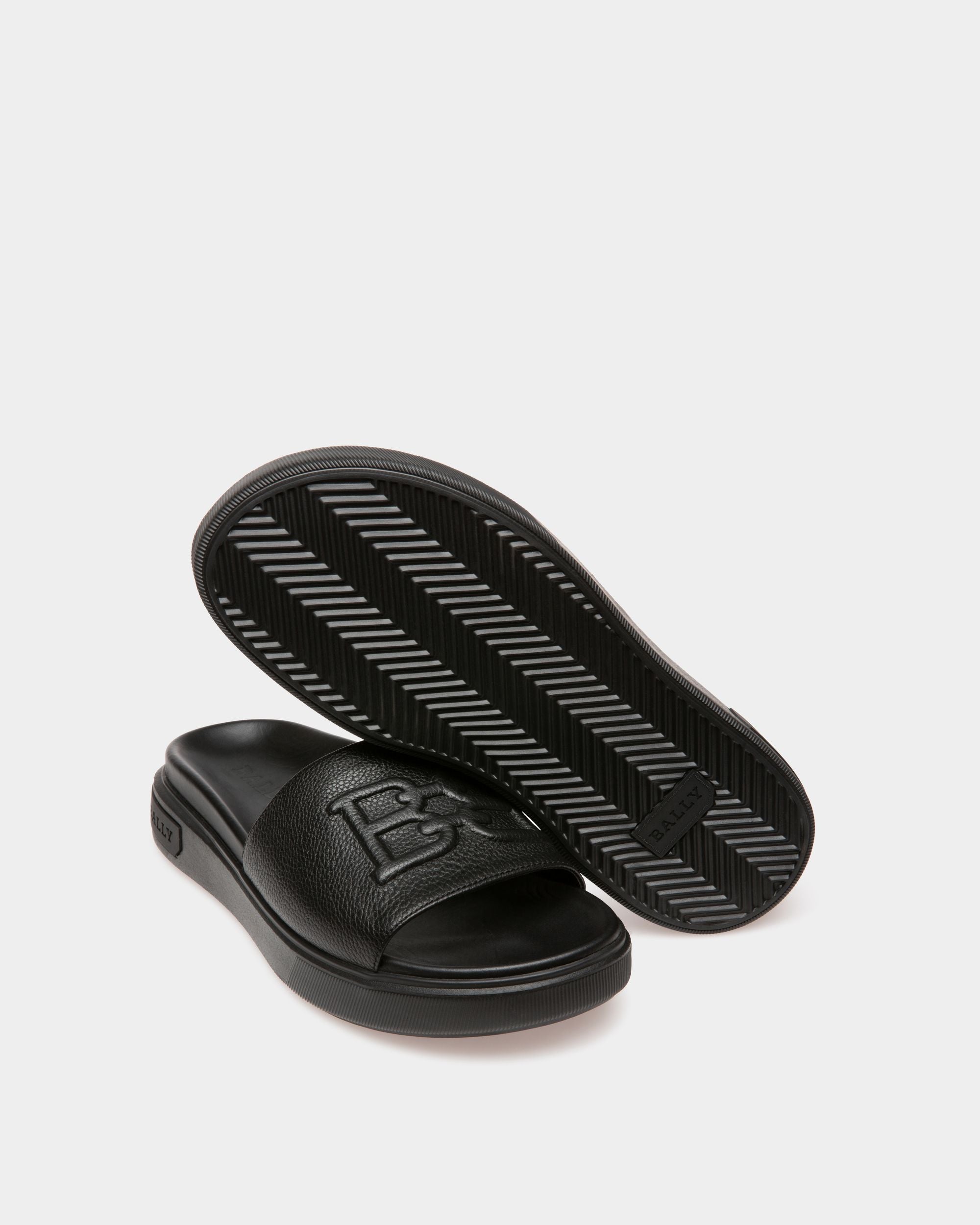 Bally Global - Jarmo Leather Slides In Black - Black