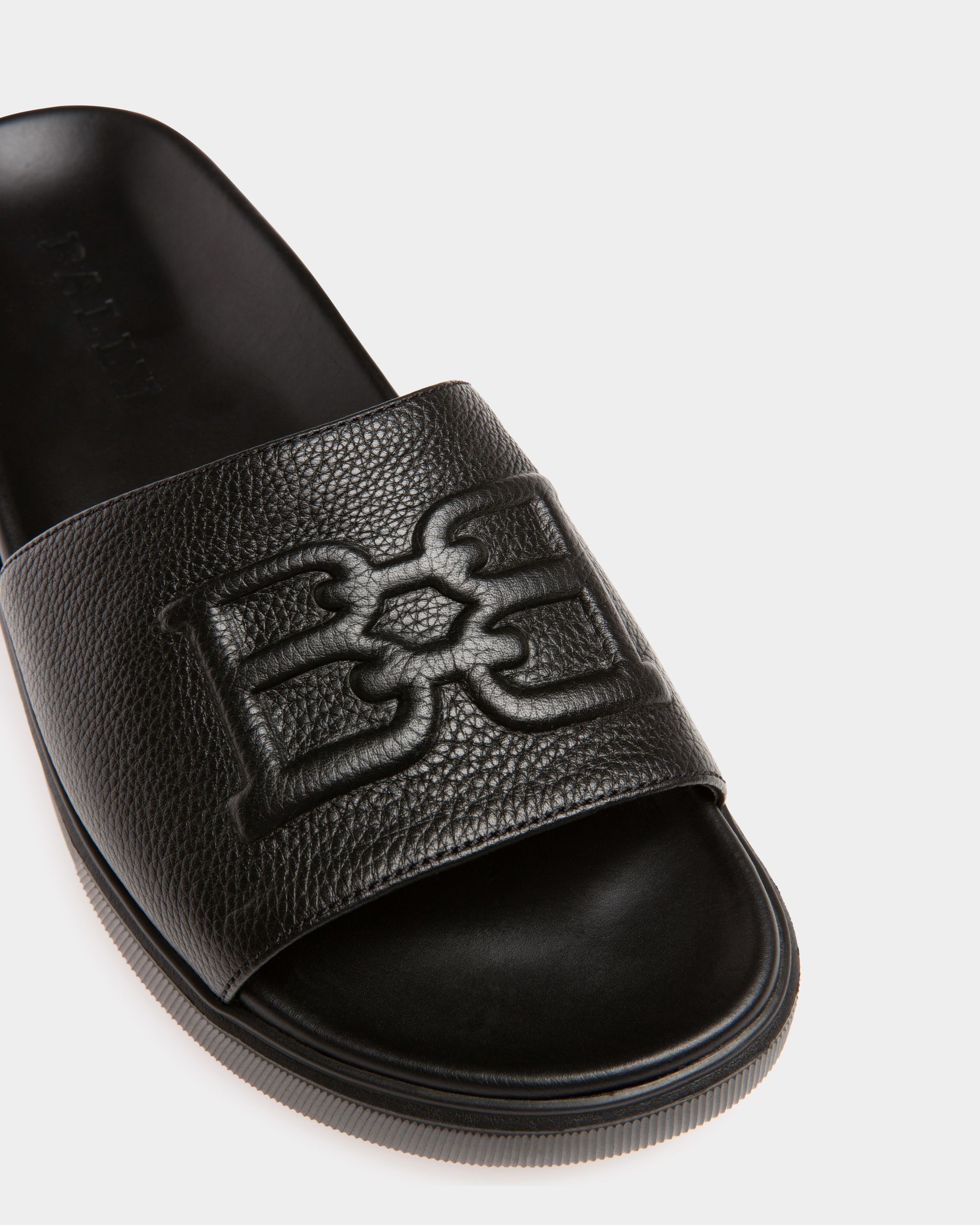 Bally Global - Jarmo Leather Slides In Black - Black