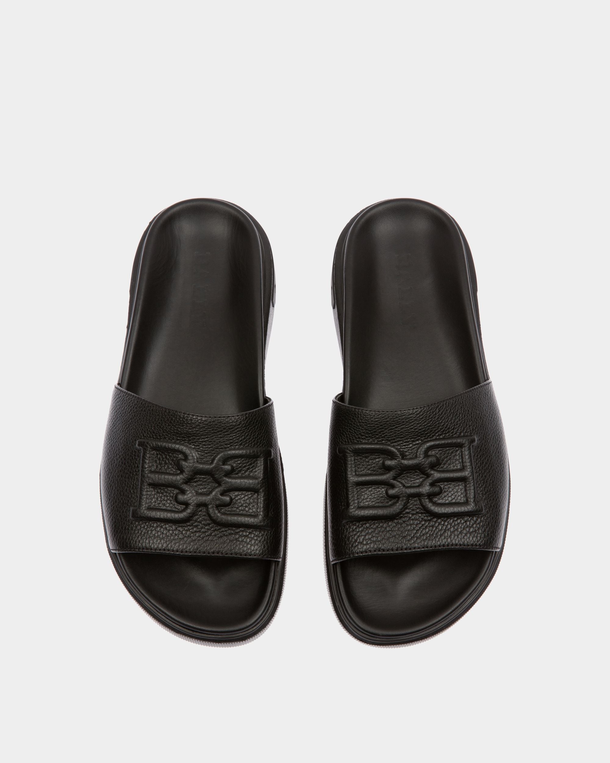 Bally Global - Jarmo Leather Slides In Black - Black