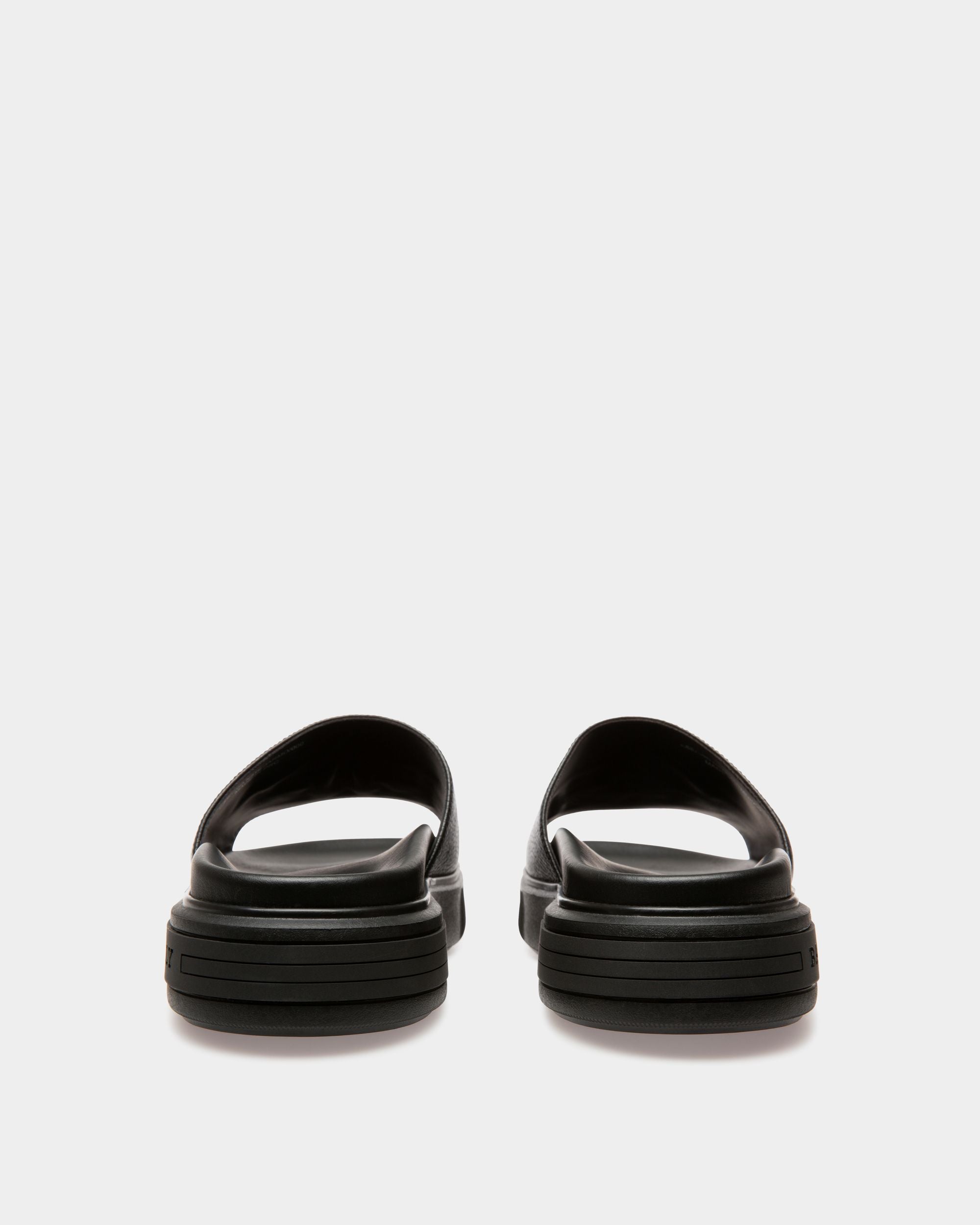 Bally Global - Jarmo Leather Slides In Black - Black