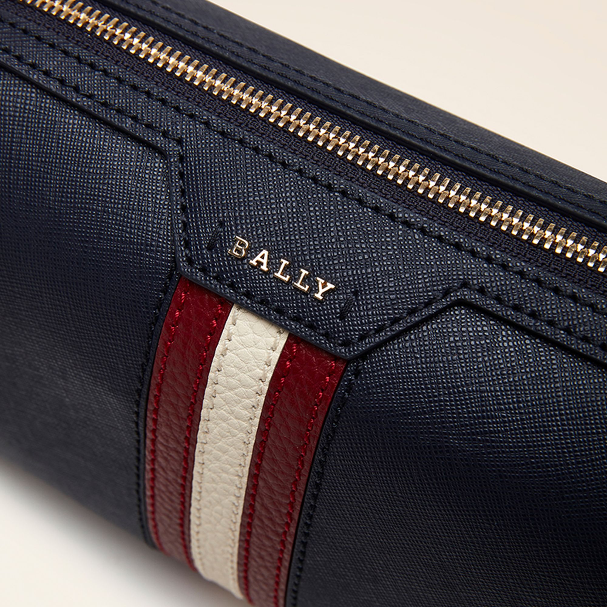 Bally Global - Women's Blue Striped Shoulder Bag - Blue