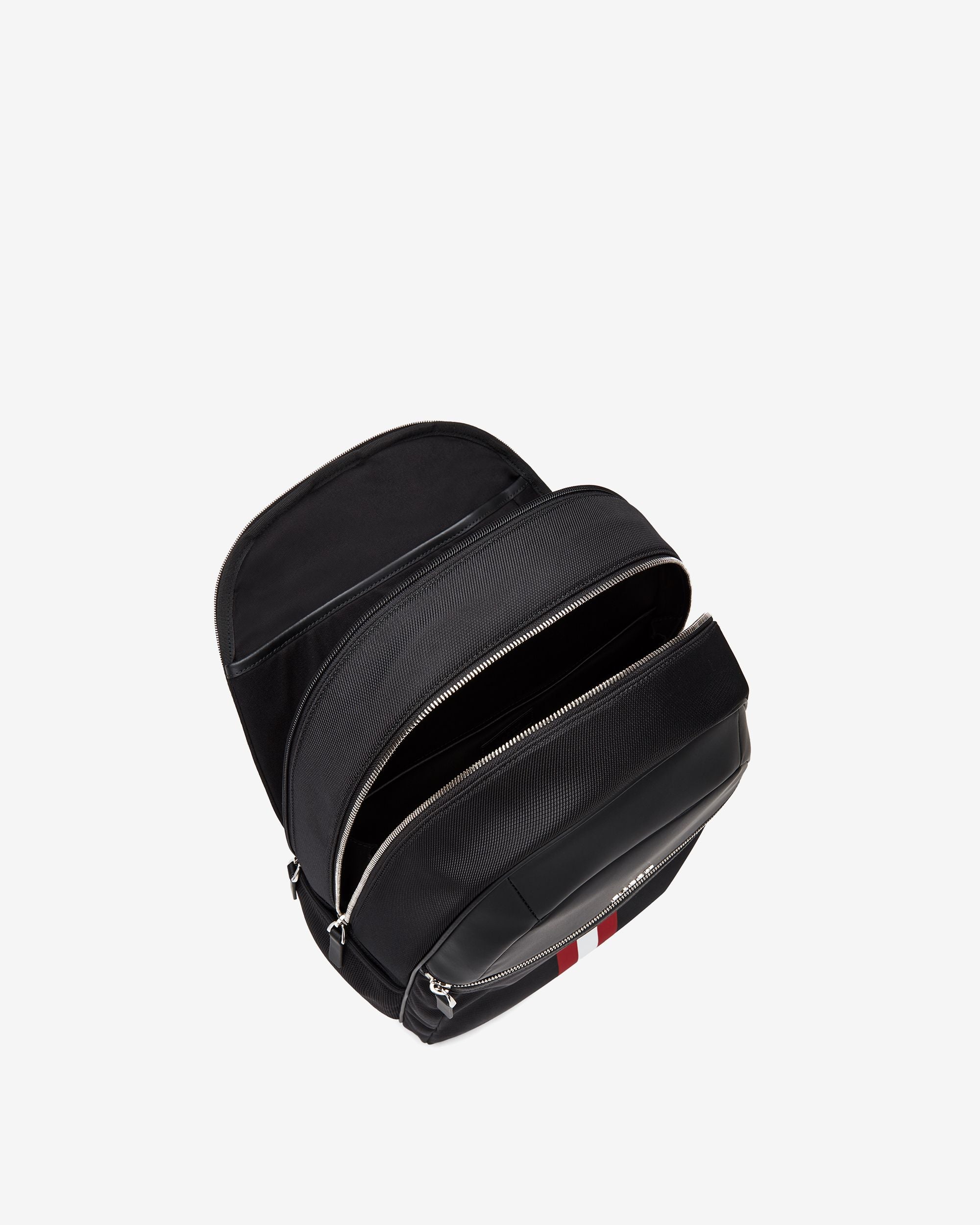 Bally Global - Travel Backpack in Black Fabric With a Bally Ribbon - Black