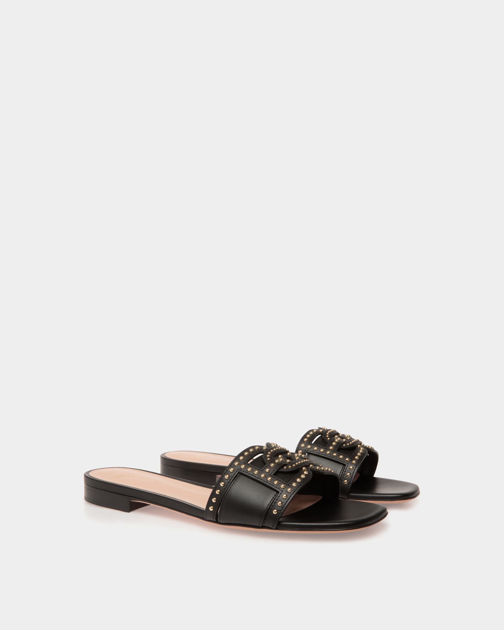 Bally Global - Elisie Flat Sandals In Black Leather - Black