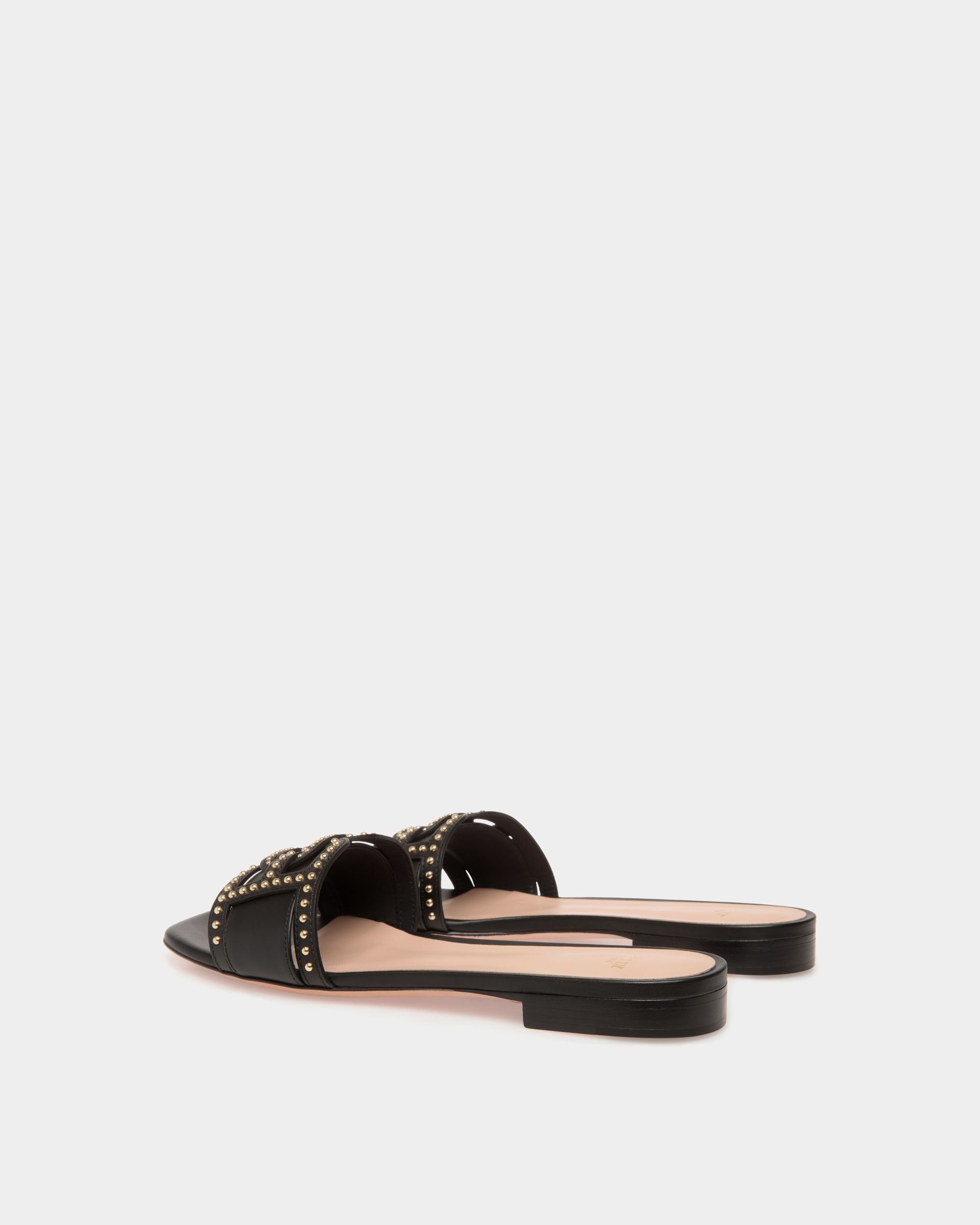 Bally Global - Elisie Flat Sandals In Black Leather - Black