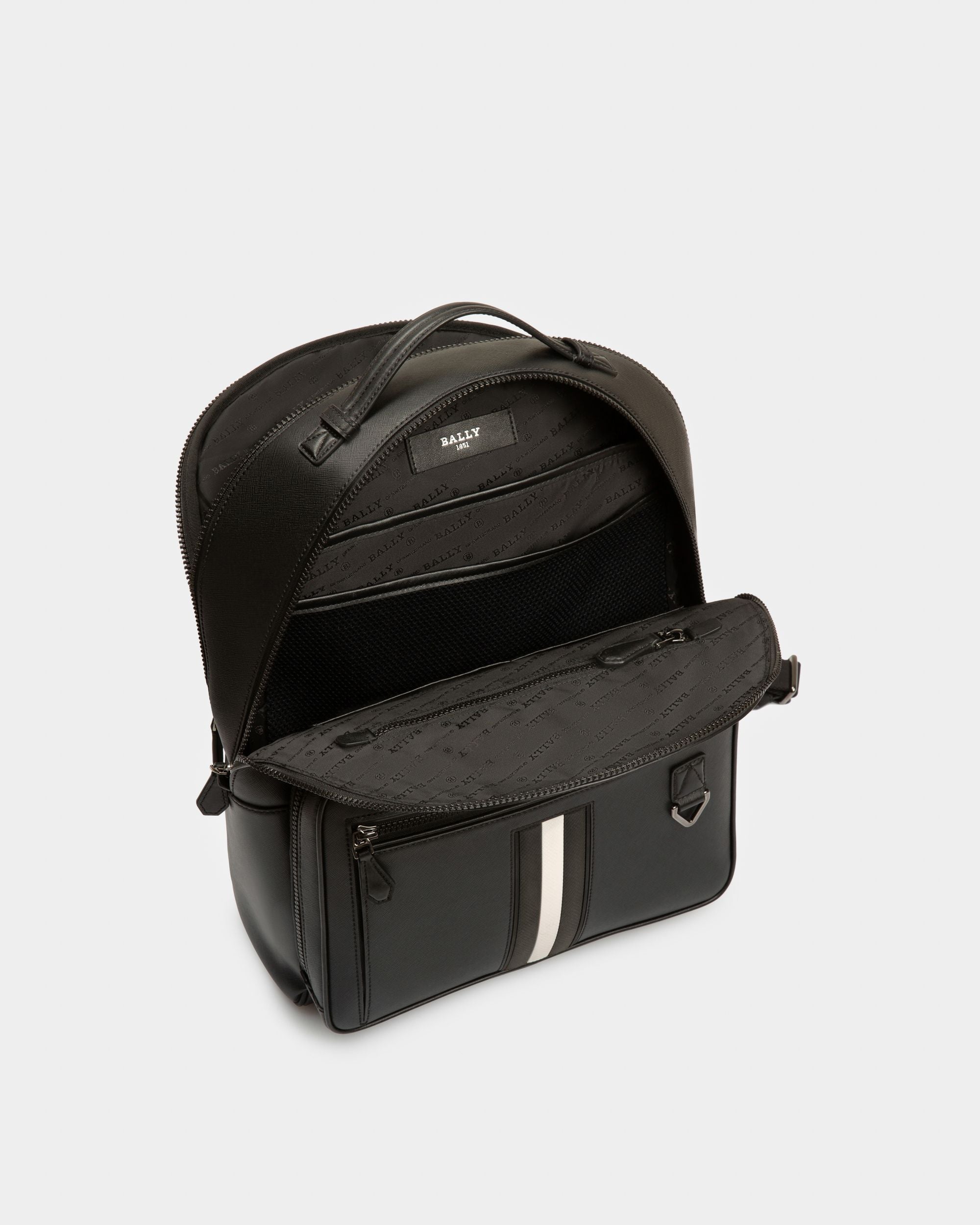 Bally Global - Mavrick Leather Backpack In Black - Negro