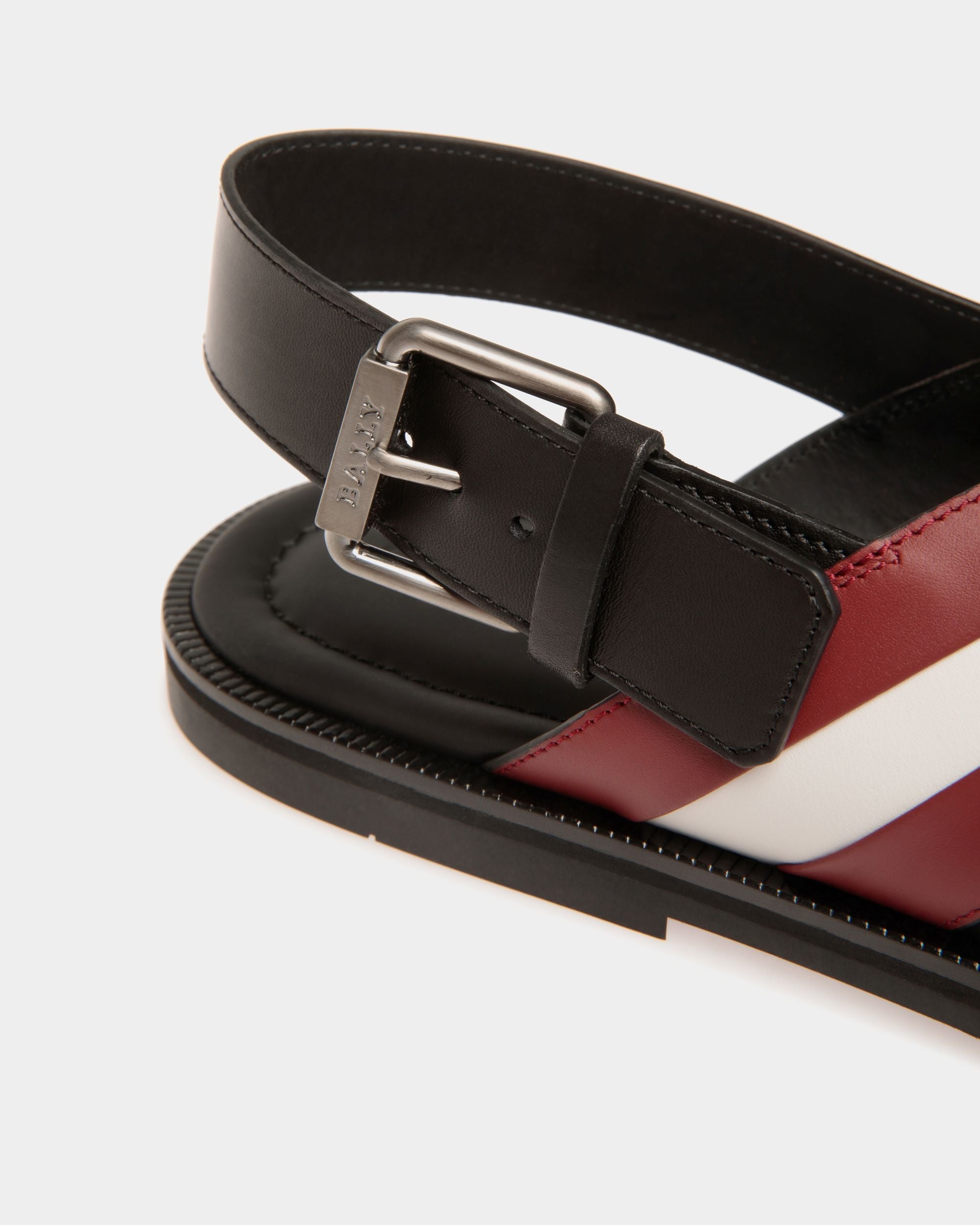 Bally Global - Sandalia Glide De Piel Negra - Negro