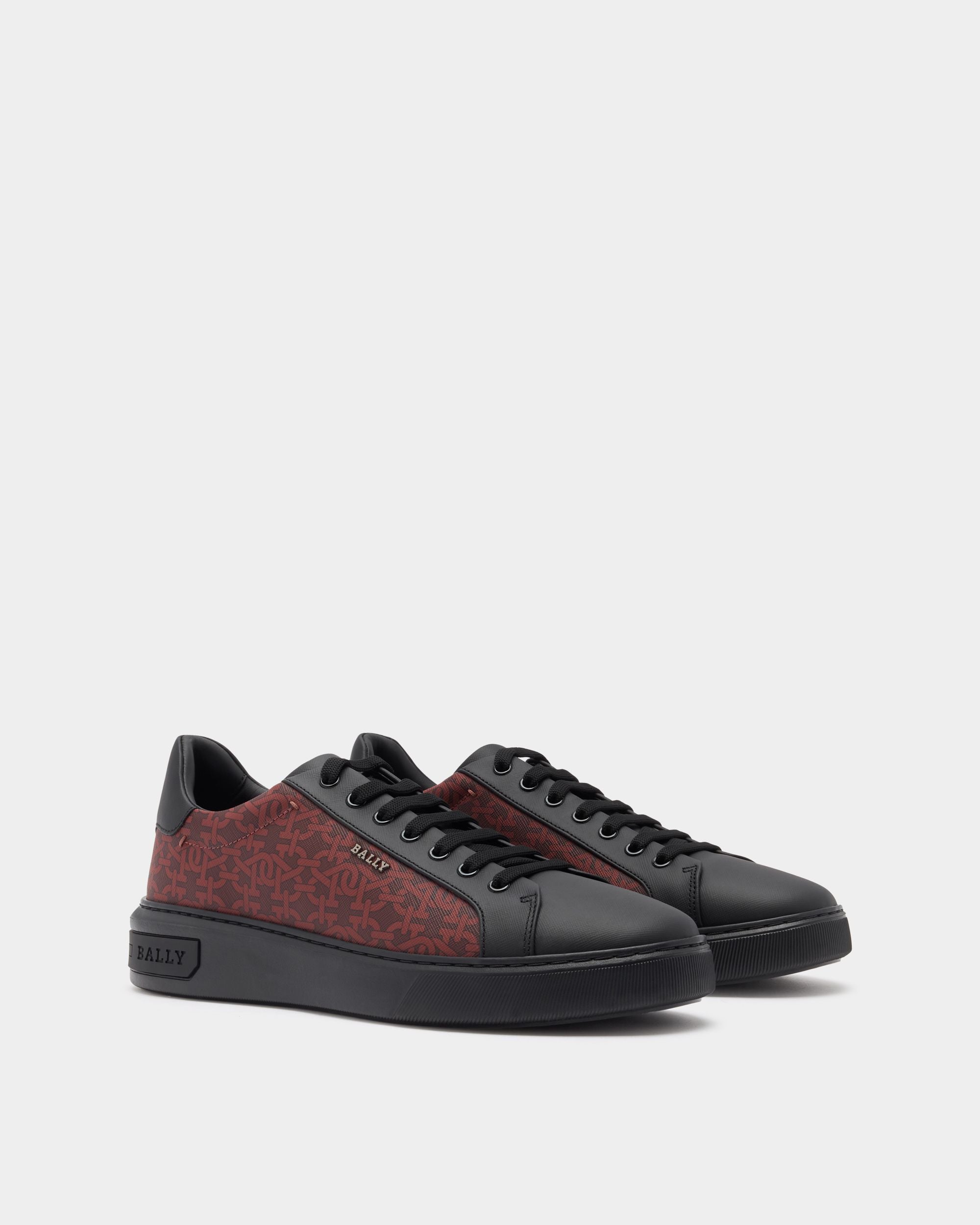 Bally Global - Miky Sneakers In Stone Fabric And Leather - Negro