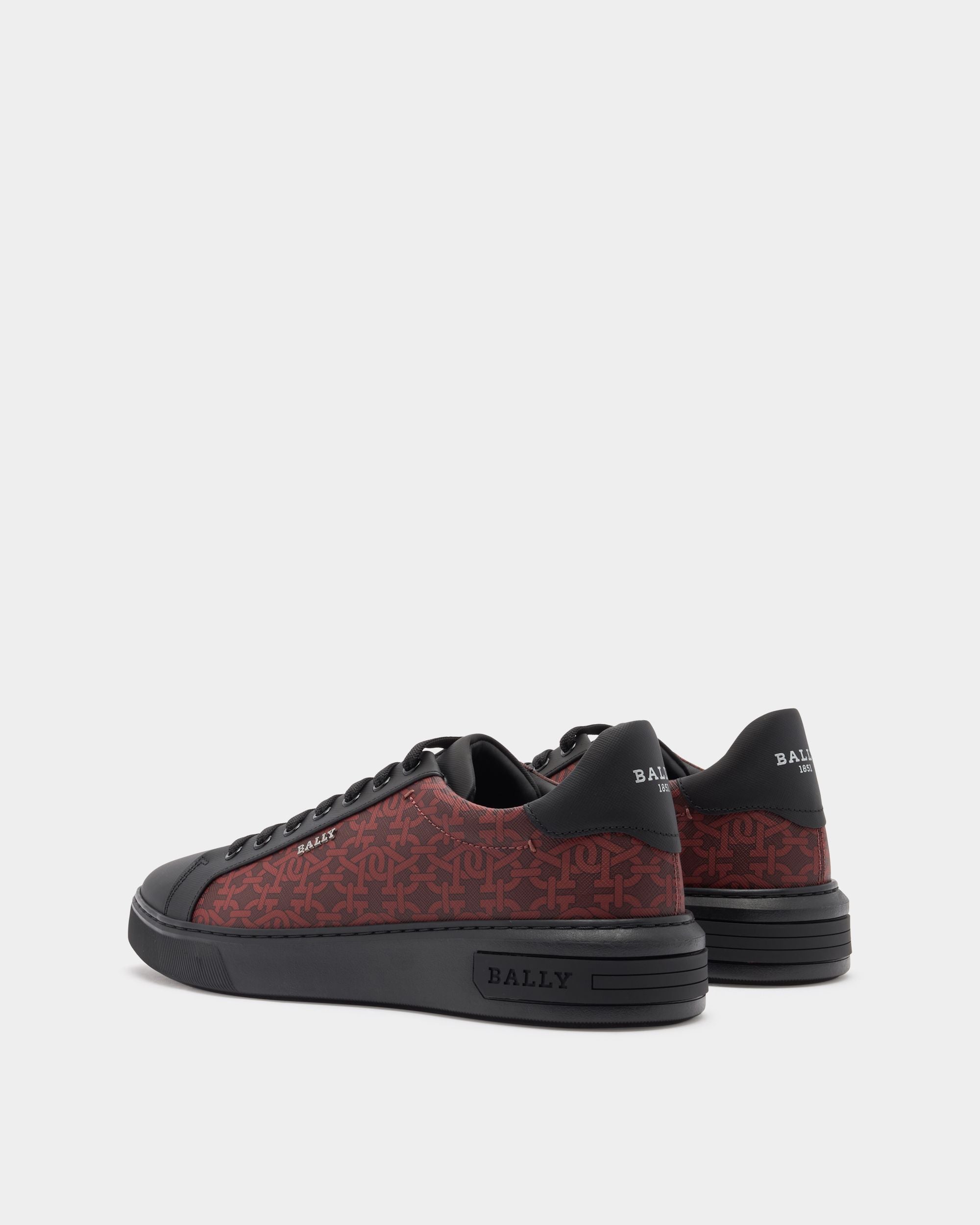Bally Global - Miky Sneakers In Stone Fabric And Leather - Negro
