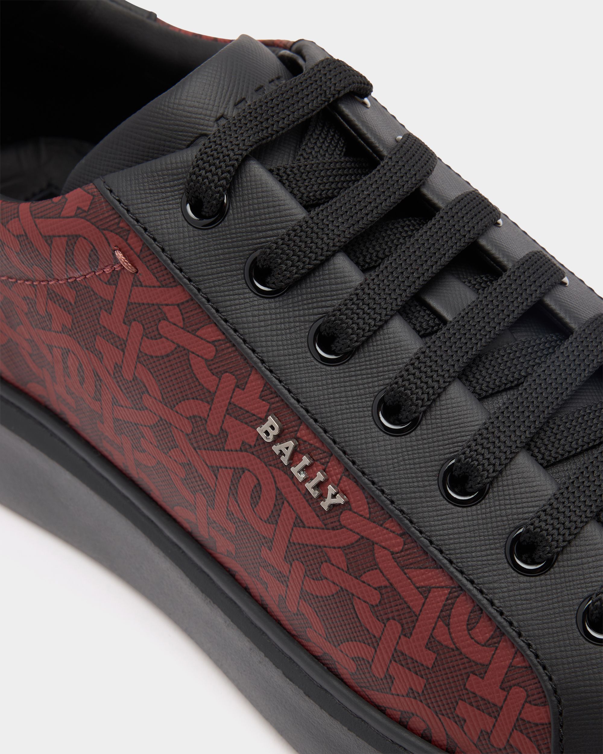 Bally Global - Miky Sneakers In Stone Fabric And Leather - Negro