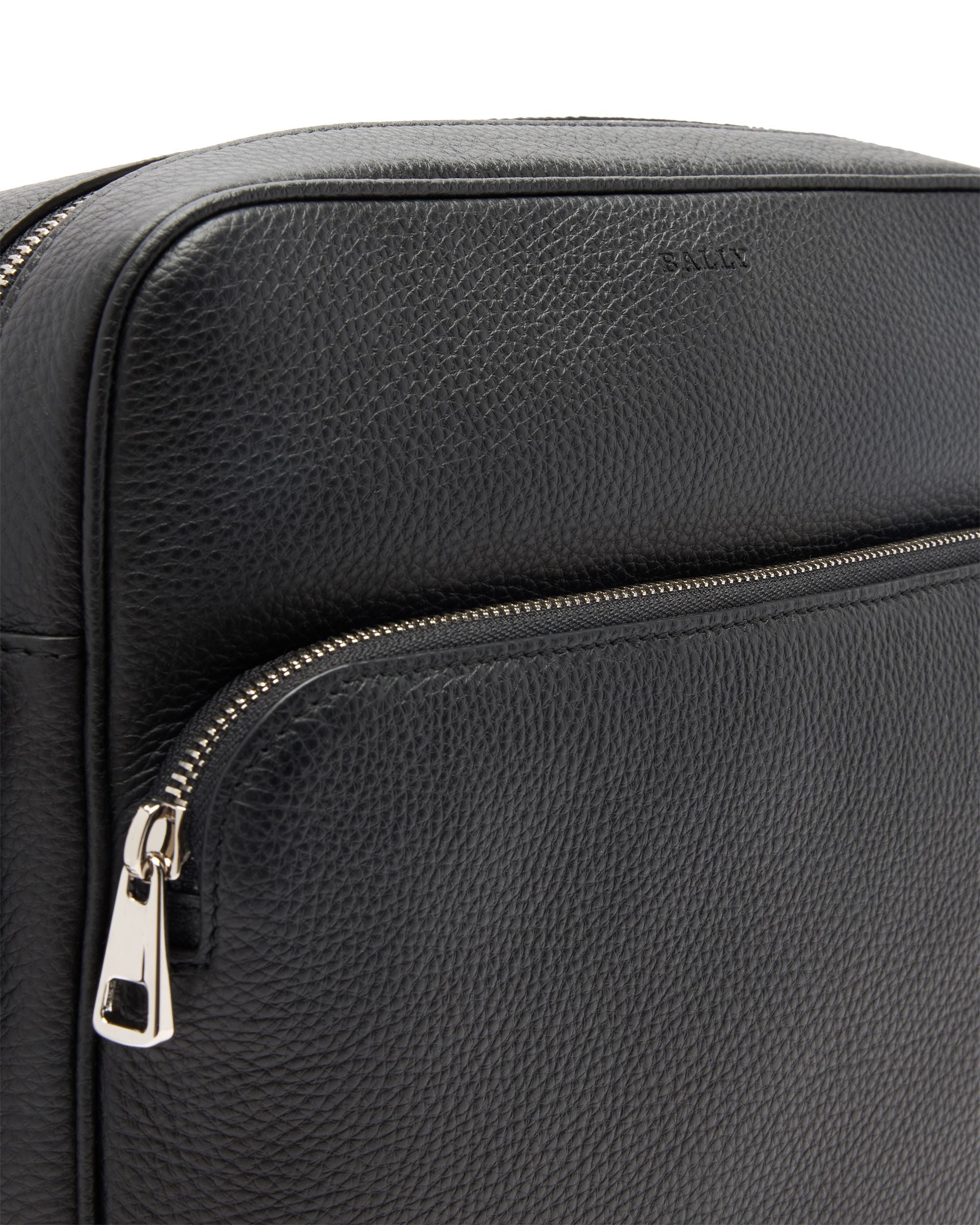 Bally Global - Sac À Bandoulière En Cuir Grainé Noir - Noir