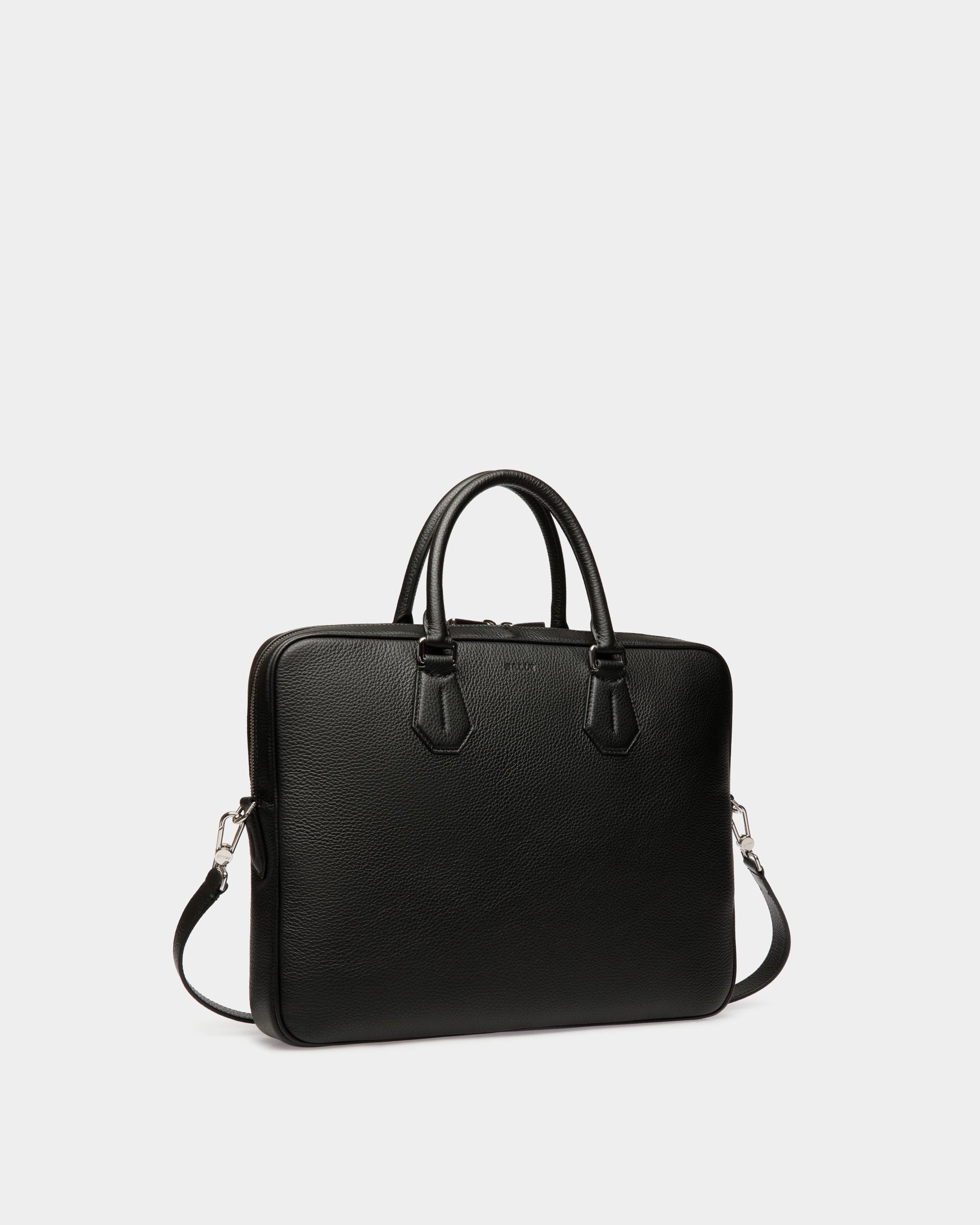 Bally Global - Business Bag In Black Leather - Black