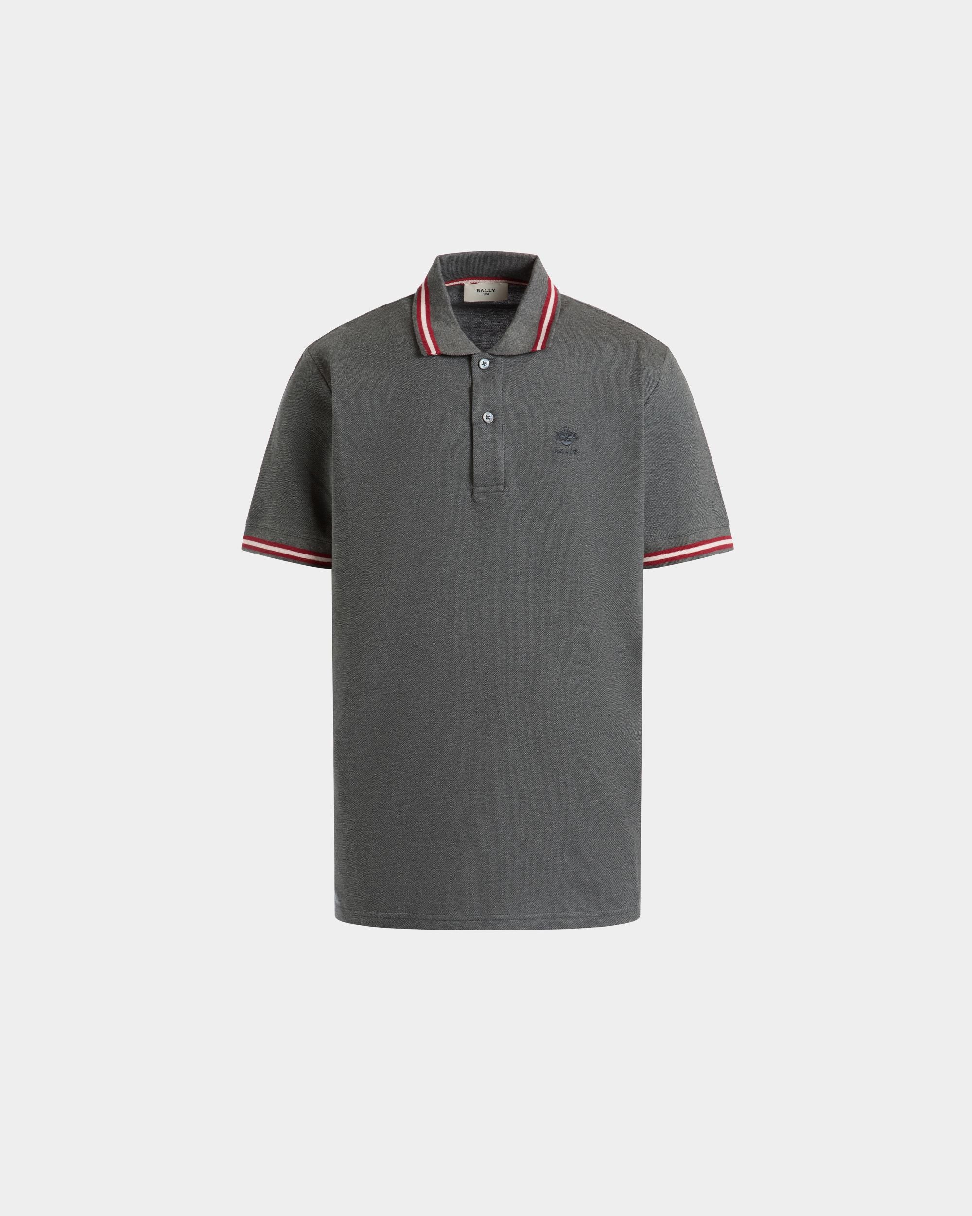Bally Global - Polo En Maille Piquée De Coton Gris - Gris