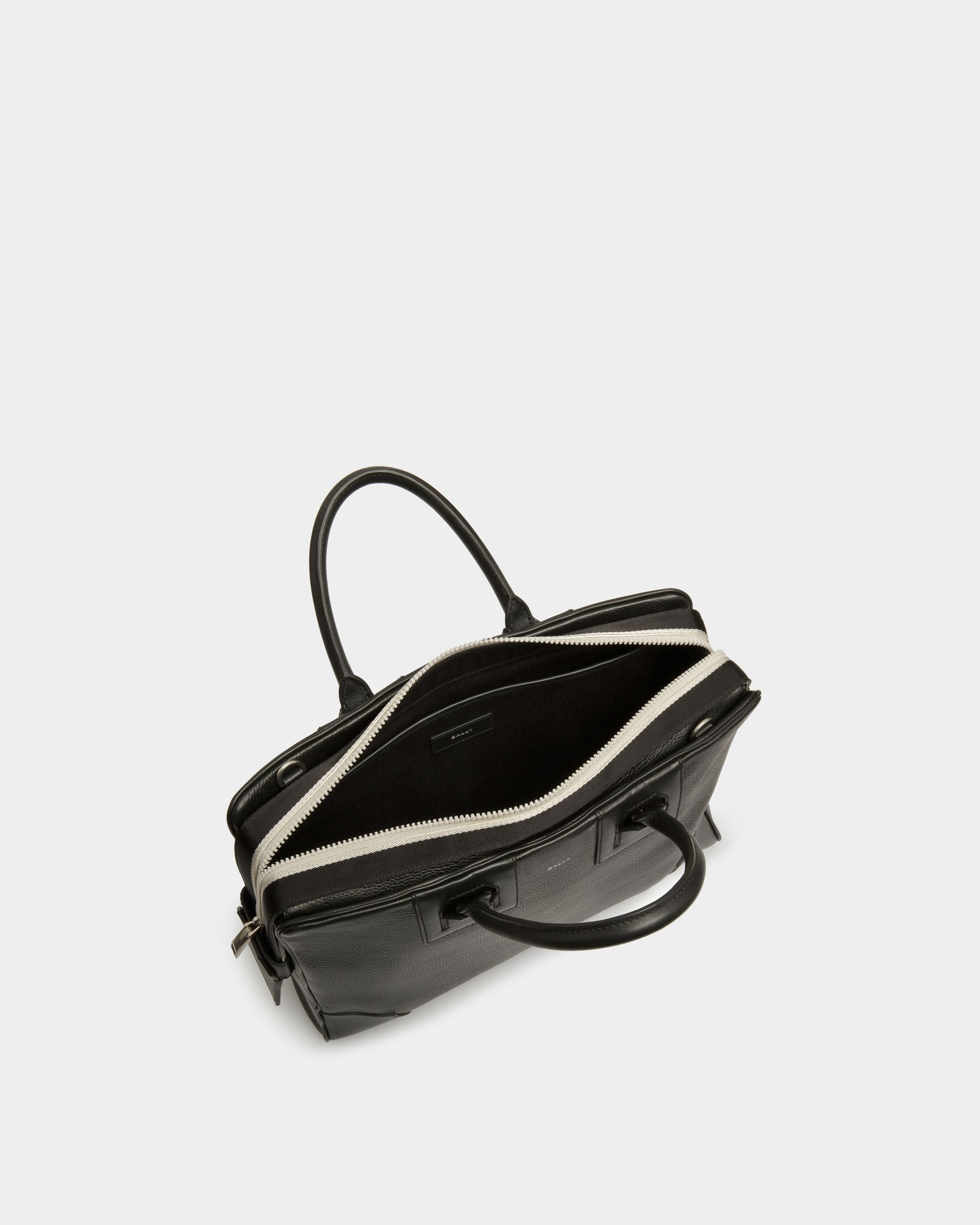 Bally Global - Ribbon Briefcase In Black Leather - Black