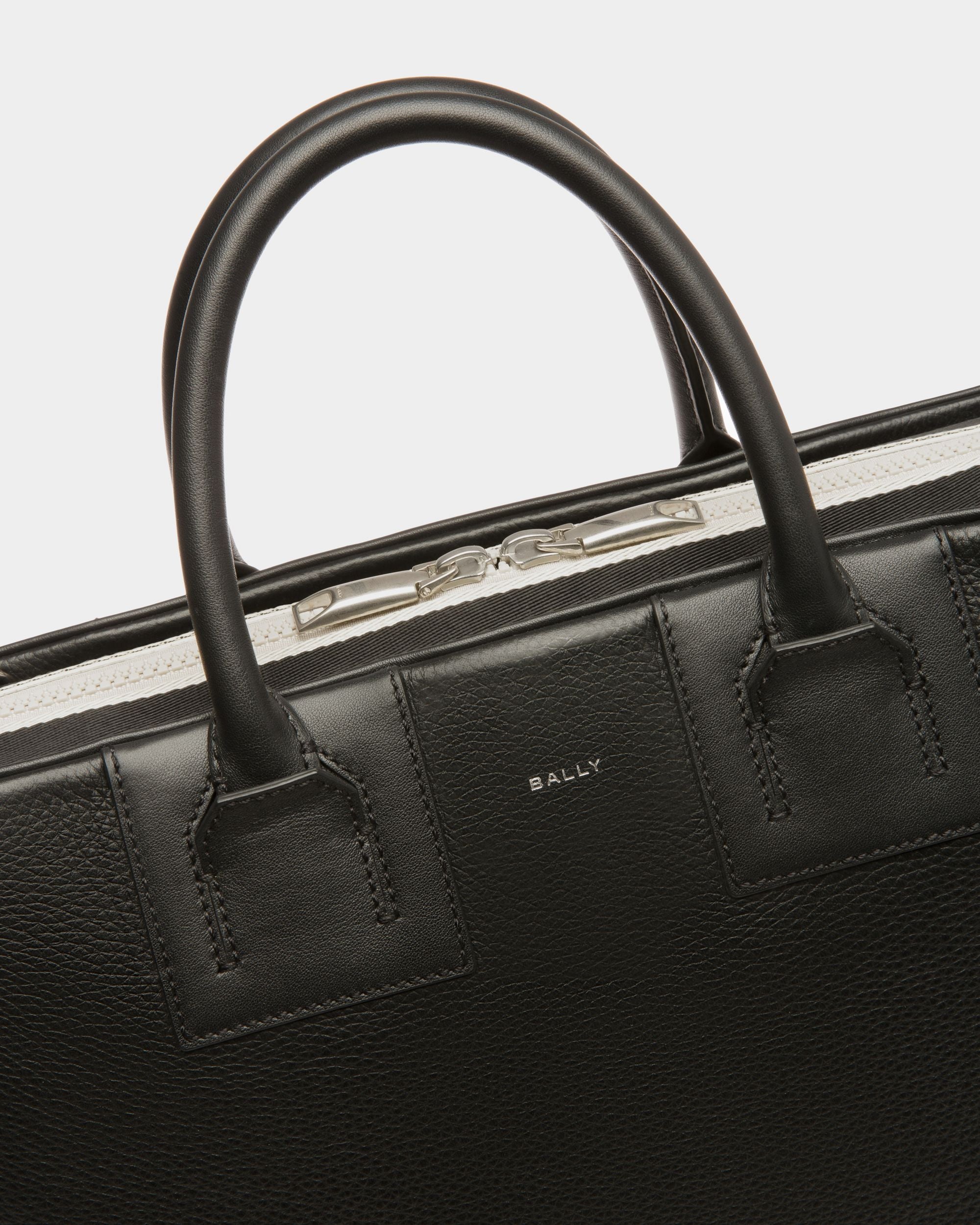Bally Global - Ribbon Briefcase In Black Leather - Black