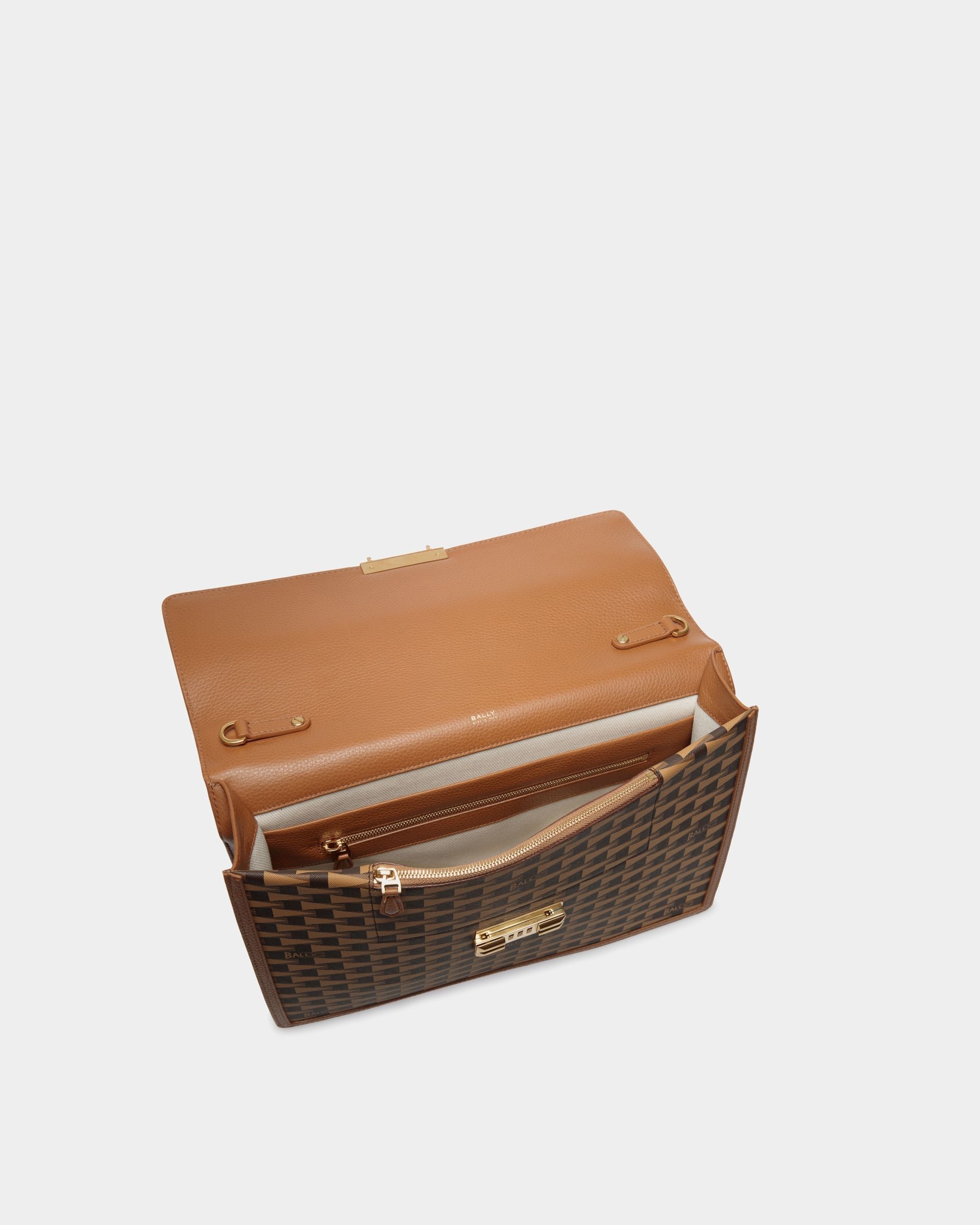 Bally Global - Briefcase with a Desert Pennant Print - Brown