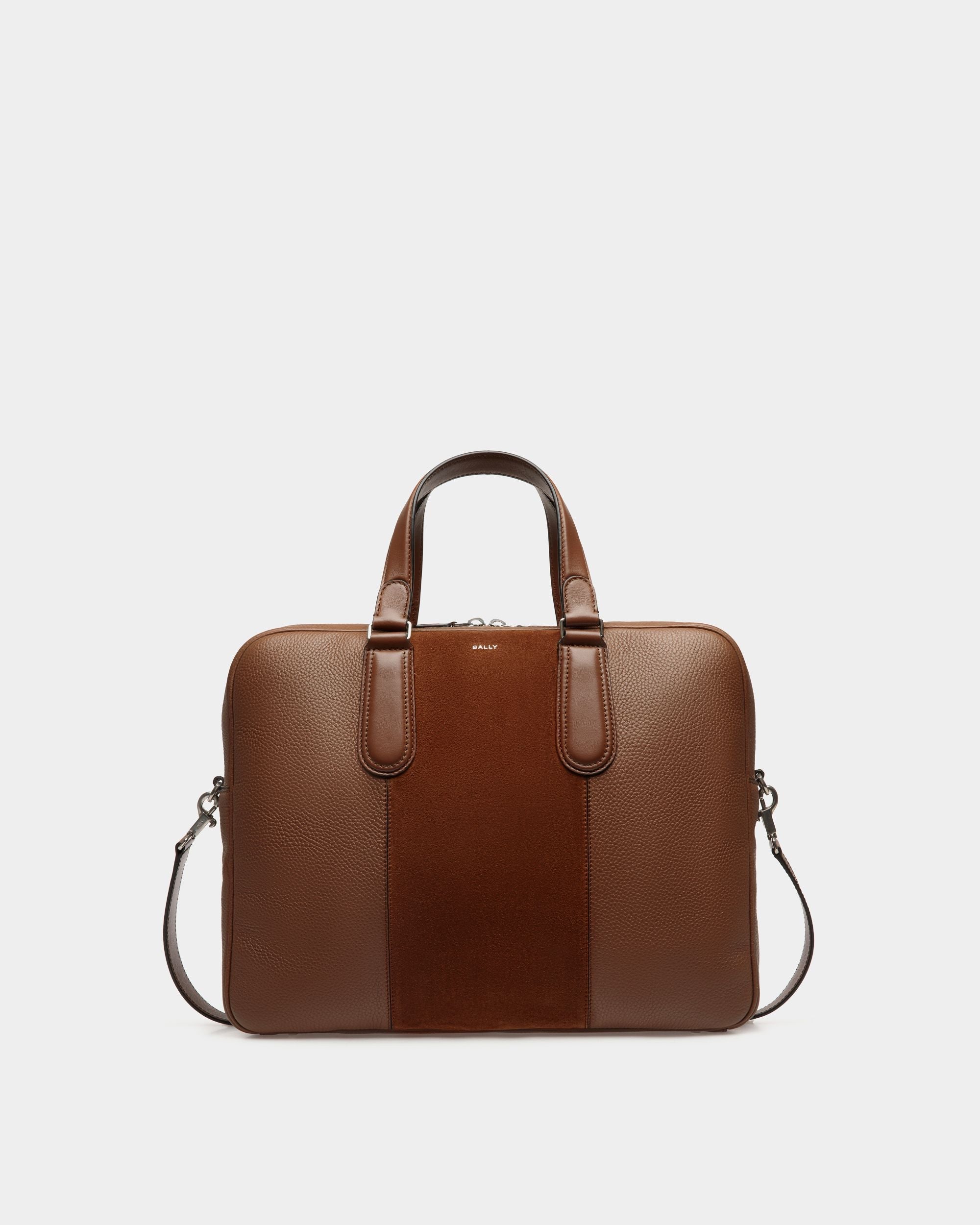 Bally Global - Spin Briefcase in Brown Leather - Brown