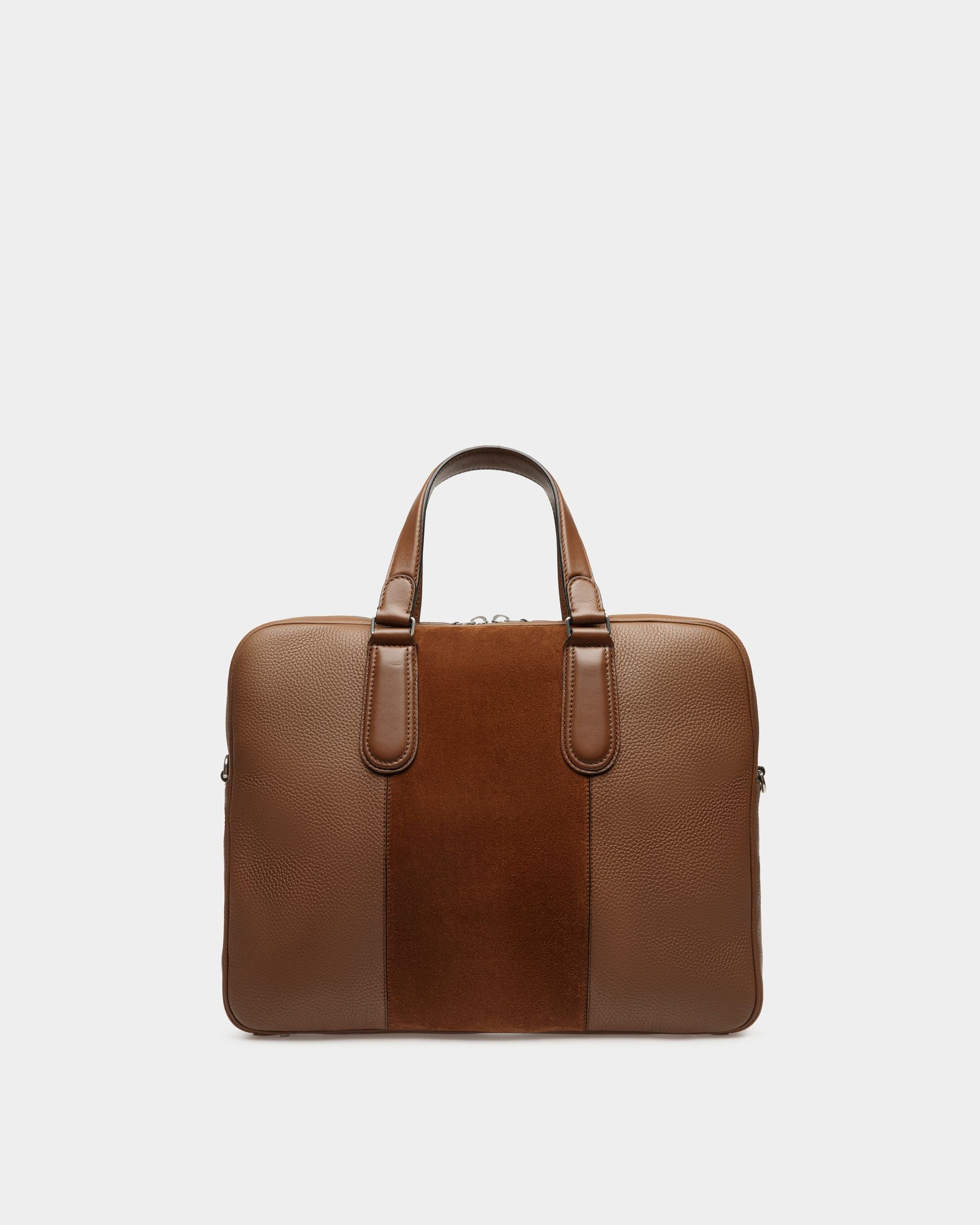 Bally Global - Spin Briefcase in Brown Leather - Brown