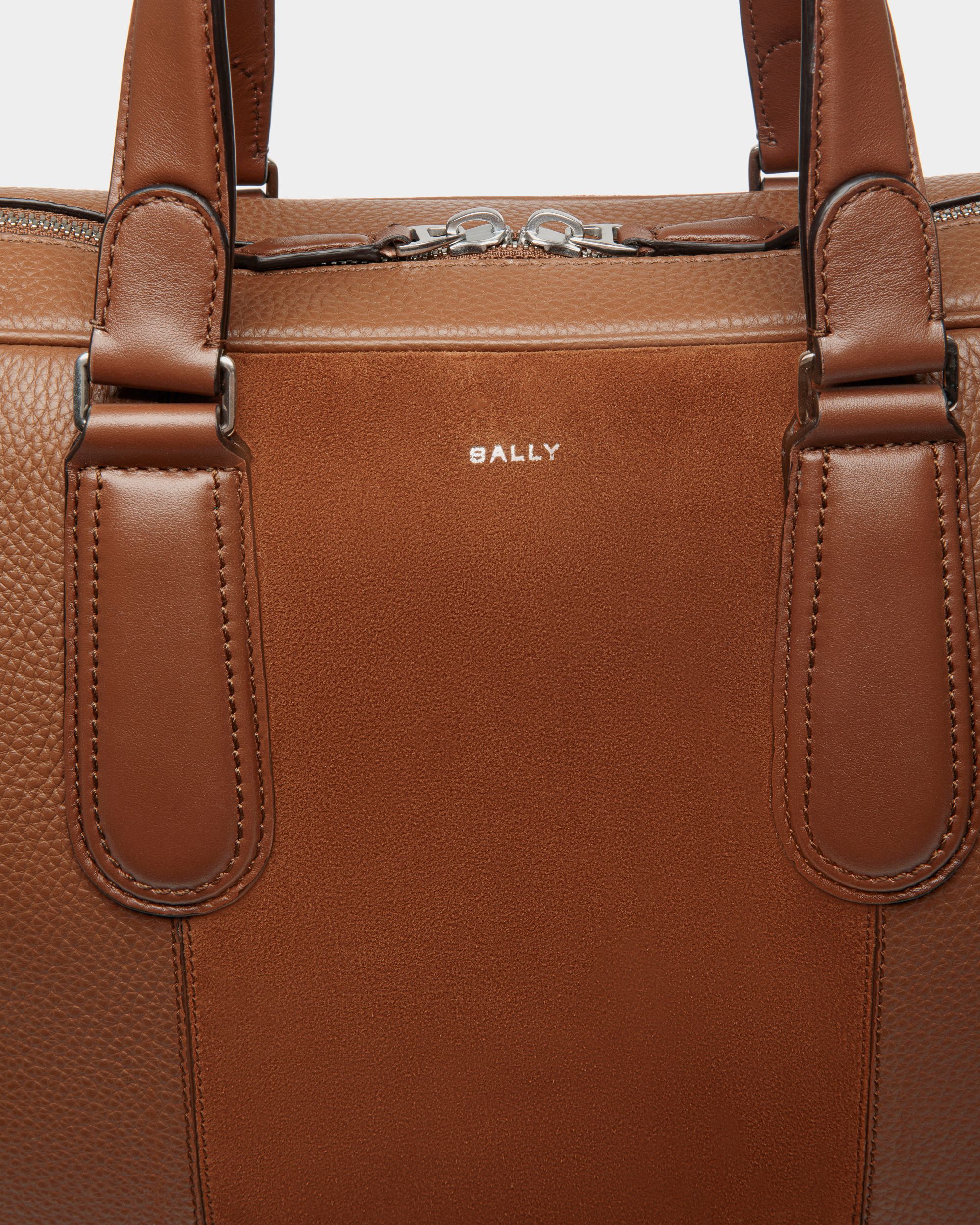 Bally Global - Spin Briefcase in Brown Leather - Brown