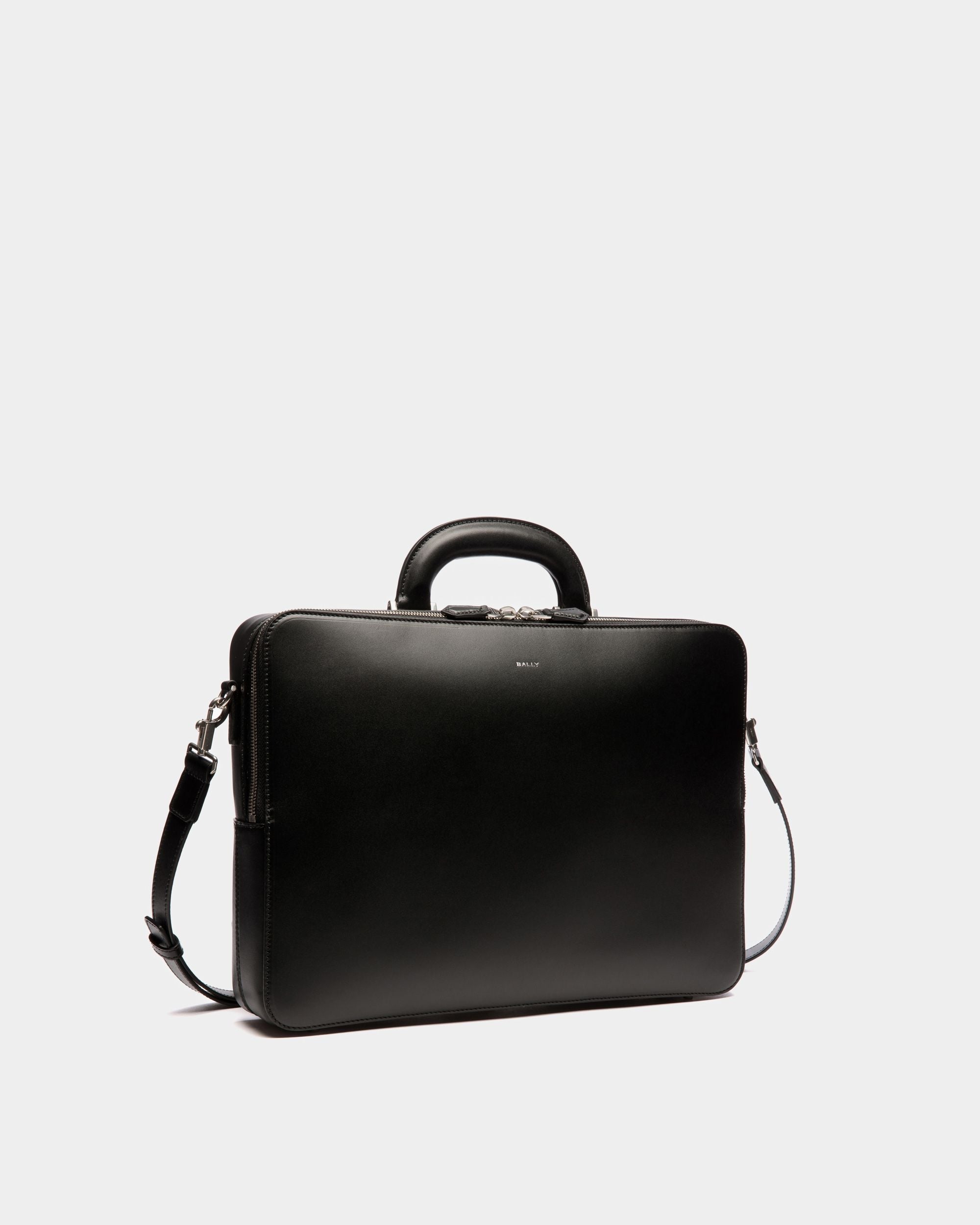 Bally Global - Cartable Busy Bally En Cuir Noir - Noir