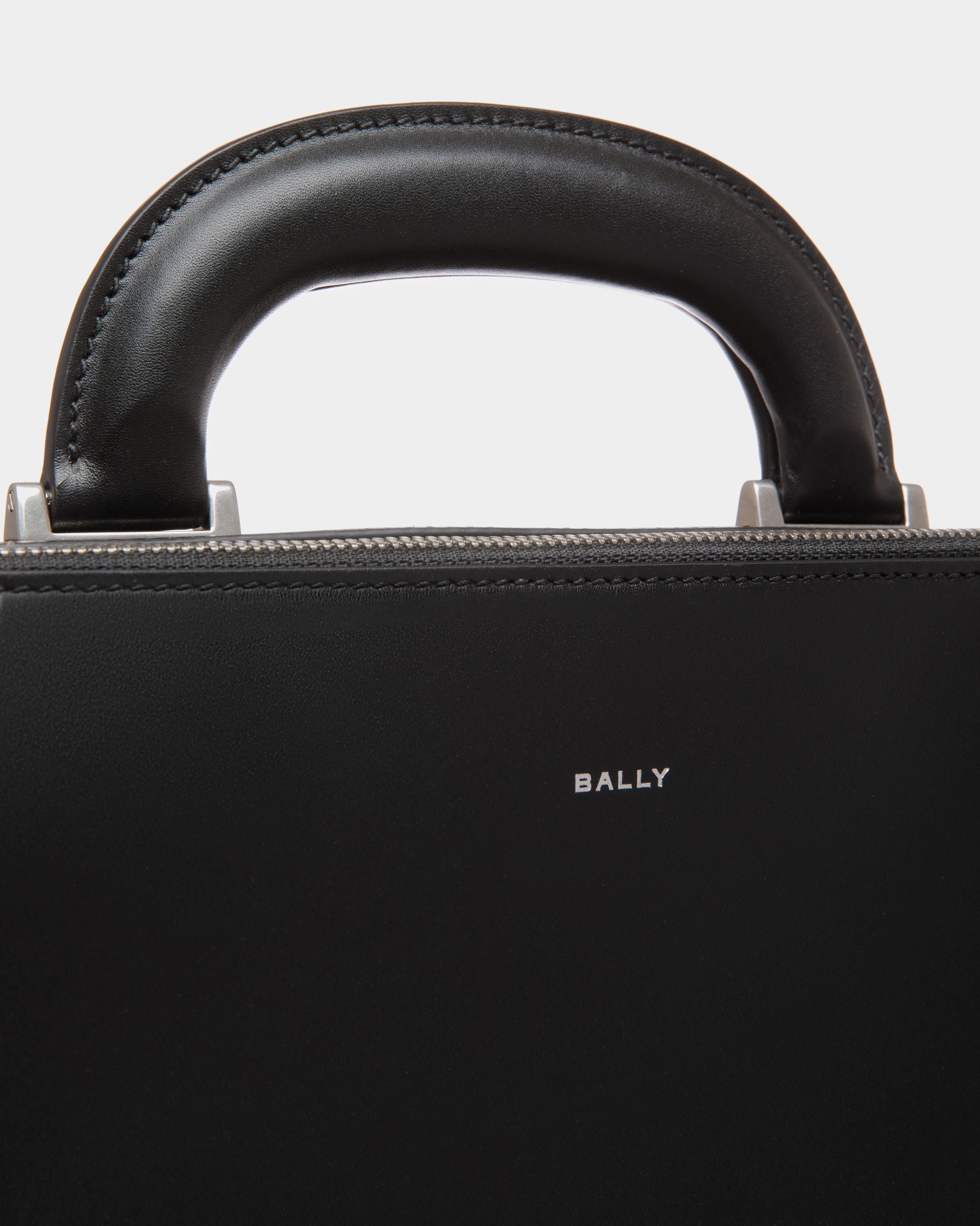 Bally Global - Cartable Busy Bally En Cuir Noir - Noir