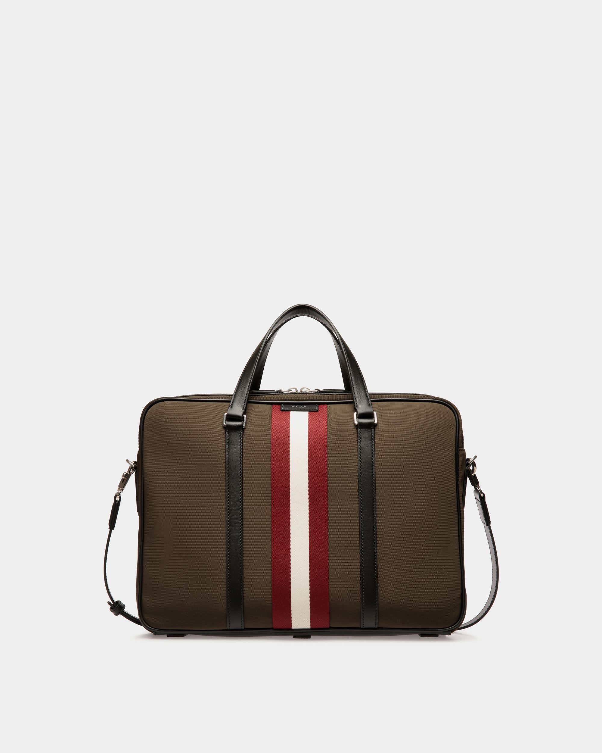 Bally Global - Code Briefcase In Military Green Nylon - Green