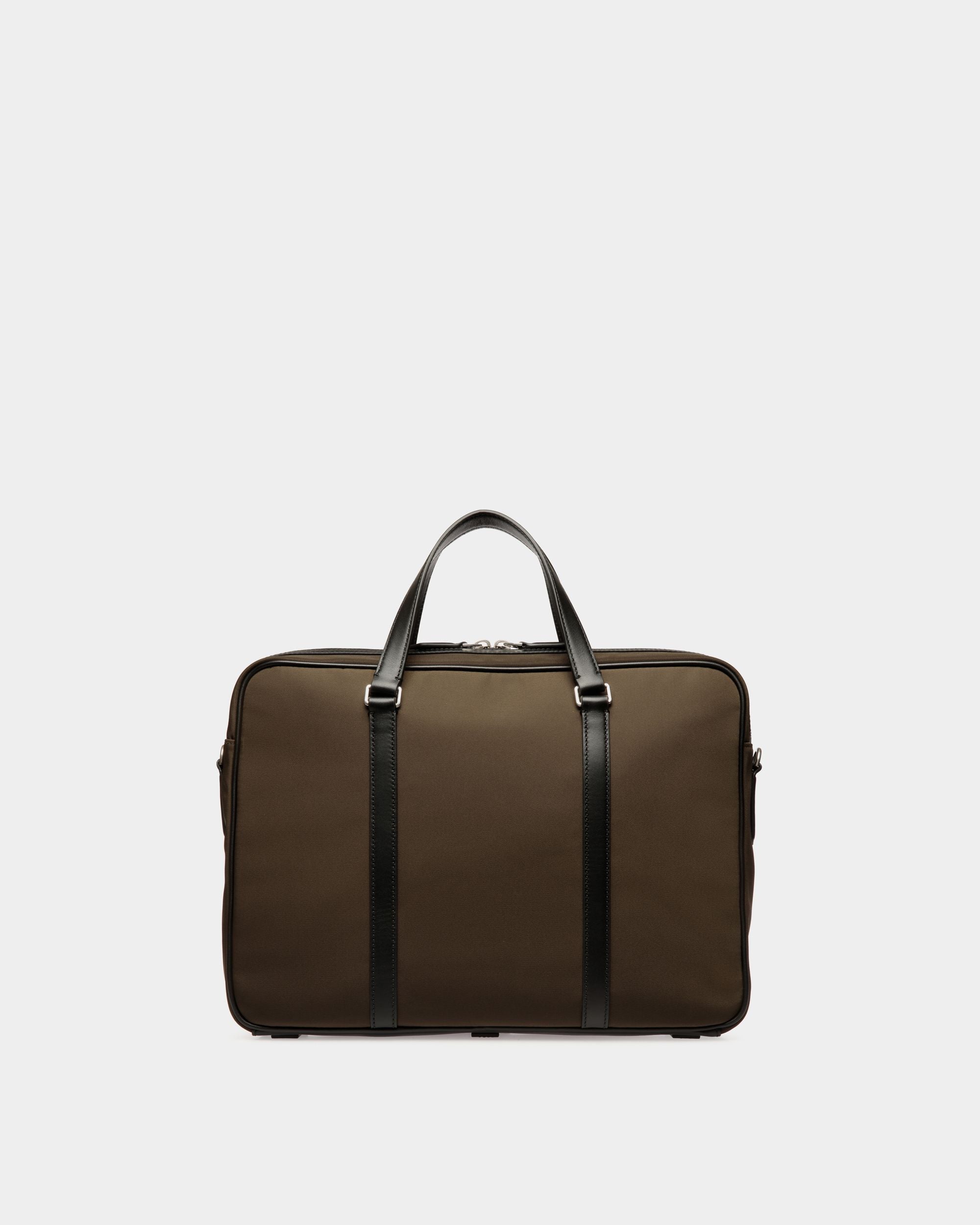 Bally Global - Code Briefcase In Military Green Nylon - Green