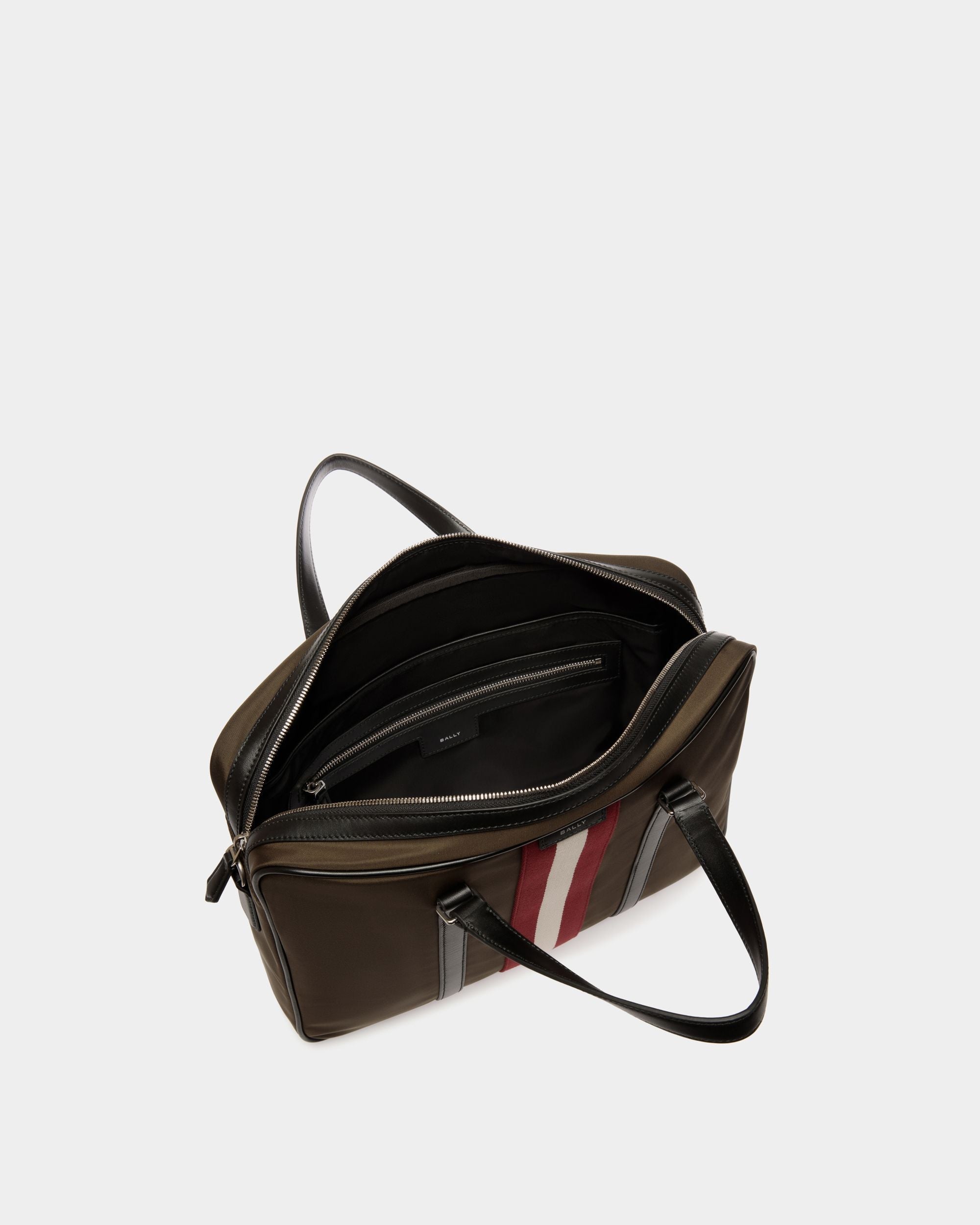 Bally Global - Code Briefcase In Military Green Nylon - Green