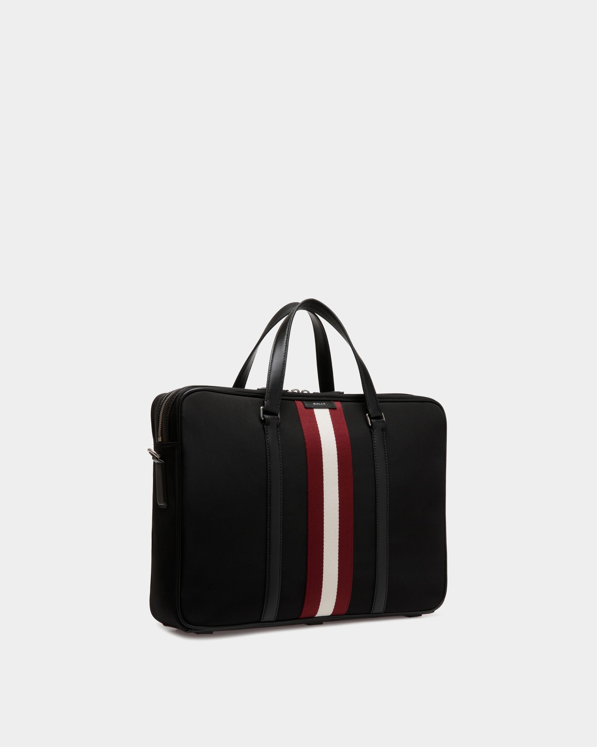 Bally Global - Code Briefcase In Black Nylon - Black
