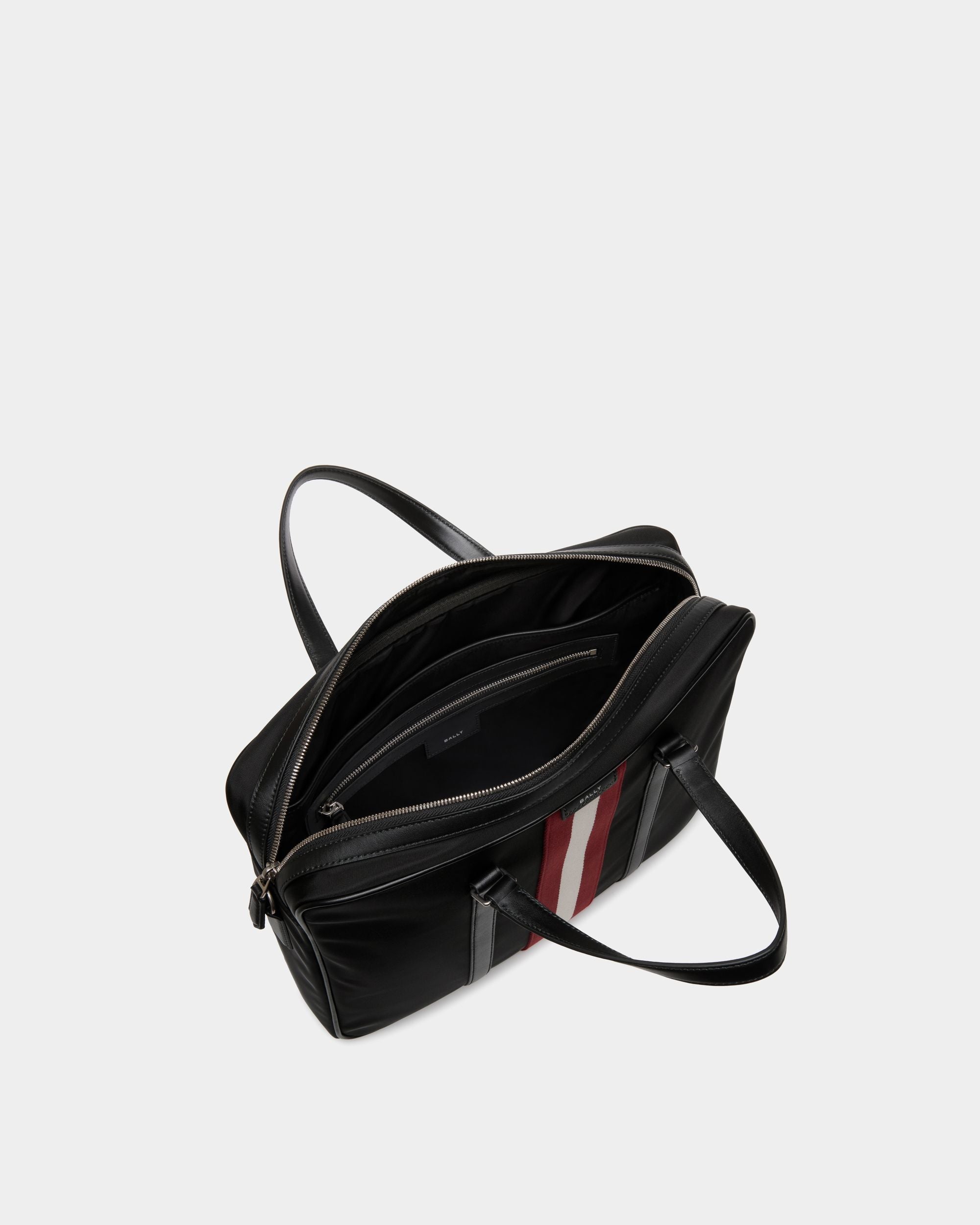 Bally Global - Code Briefcase In Black Nylon - Black