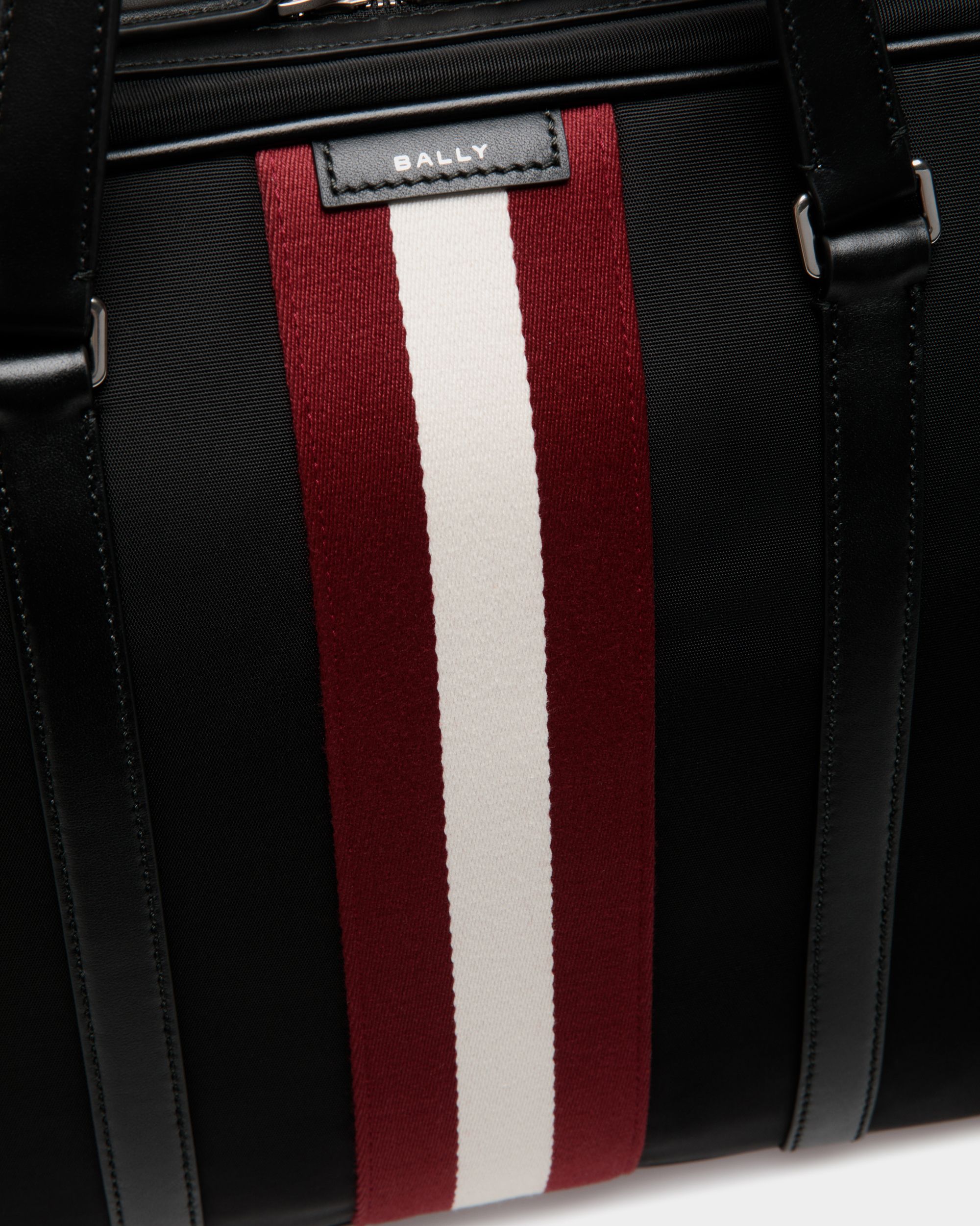 Bally Global - Code Briefcase In Black Nylon - Black