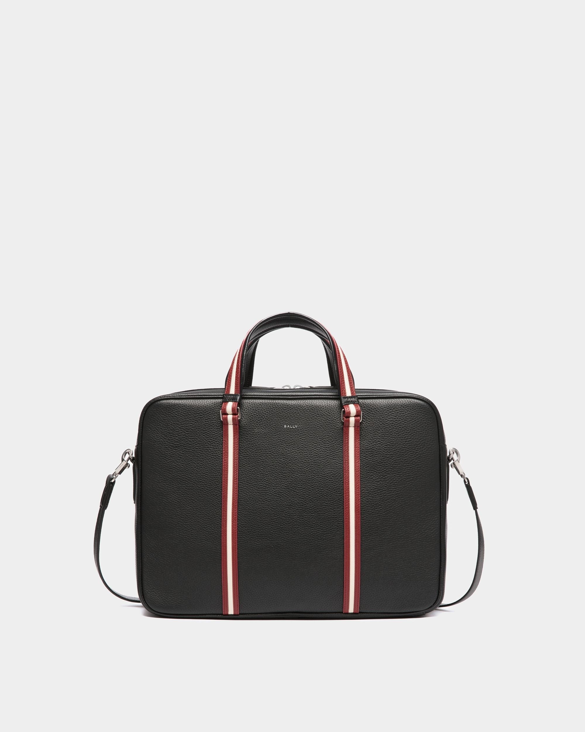 Bally Global - Code Briefcase In Black Grained Leather - Negro