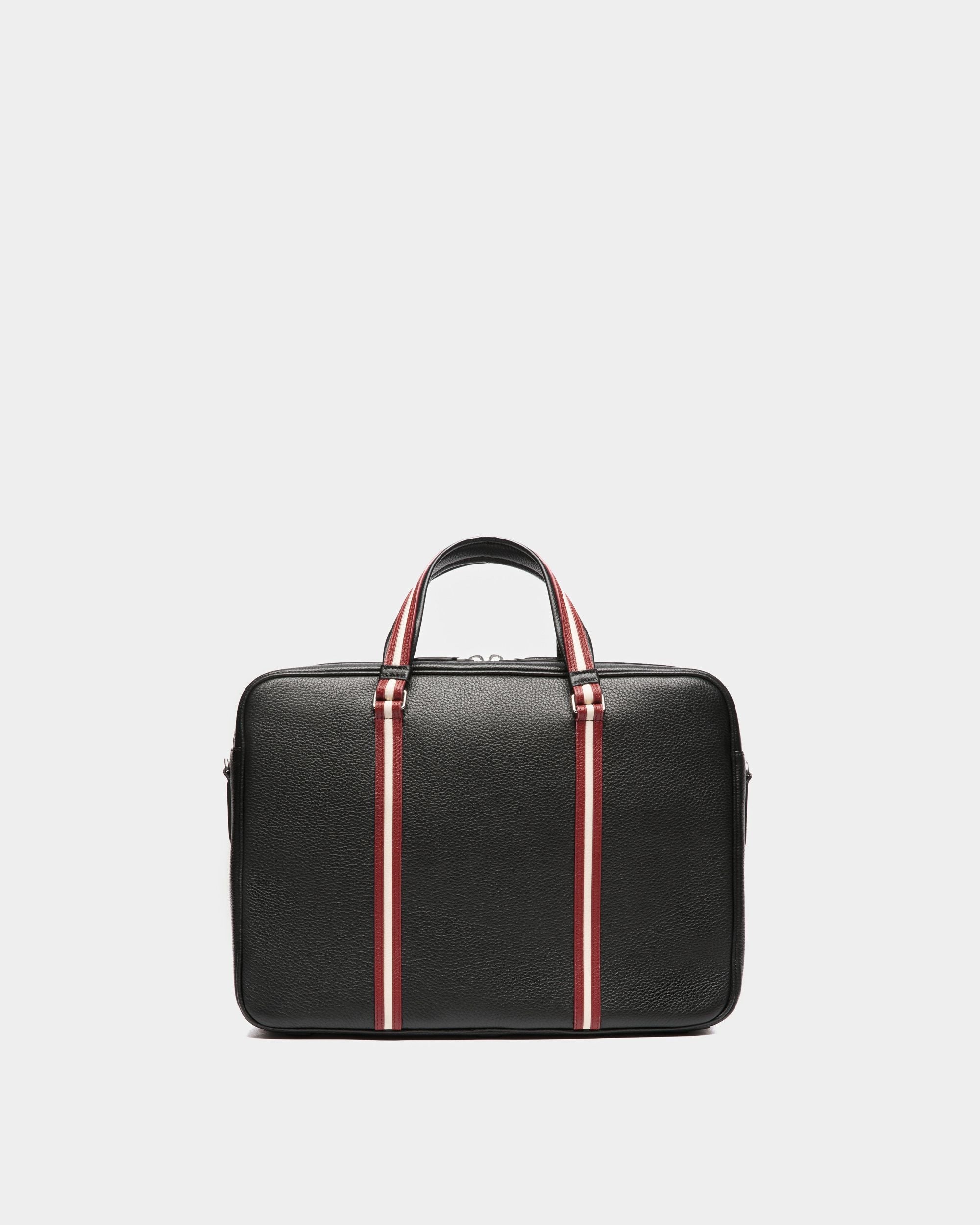 Bally Global - Code Briefcase In Black Grained Leather - Negro