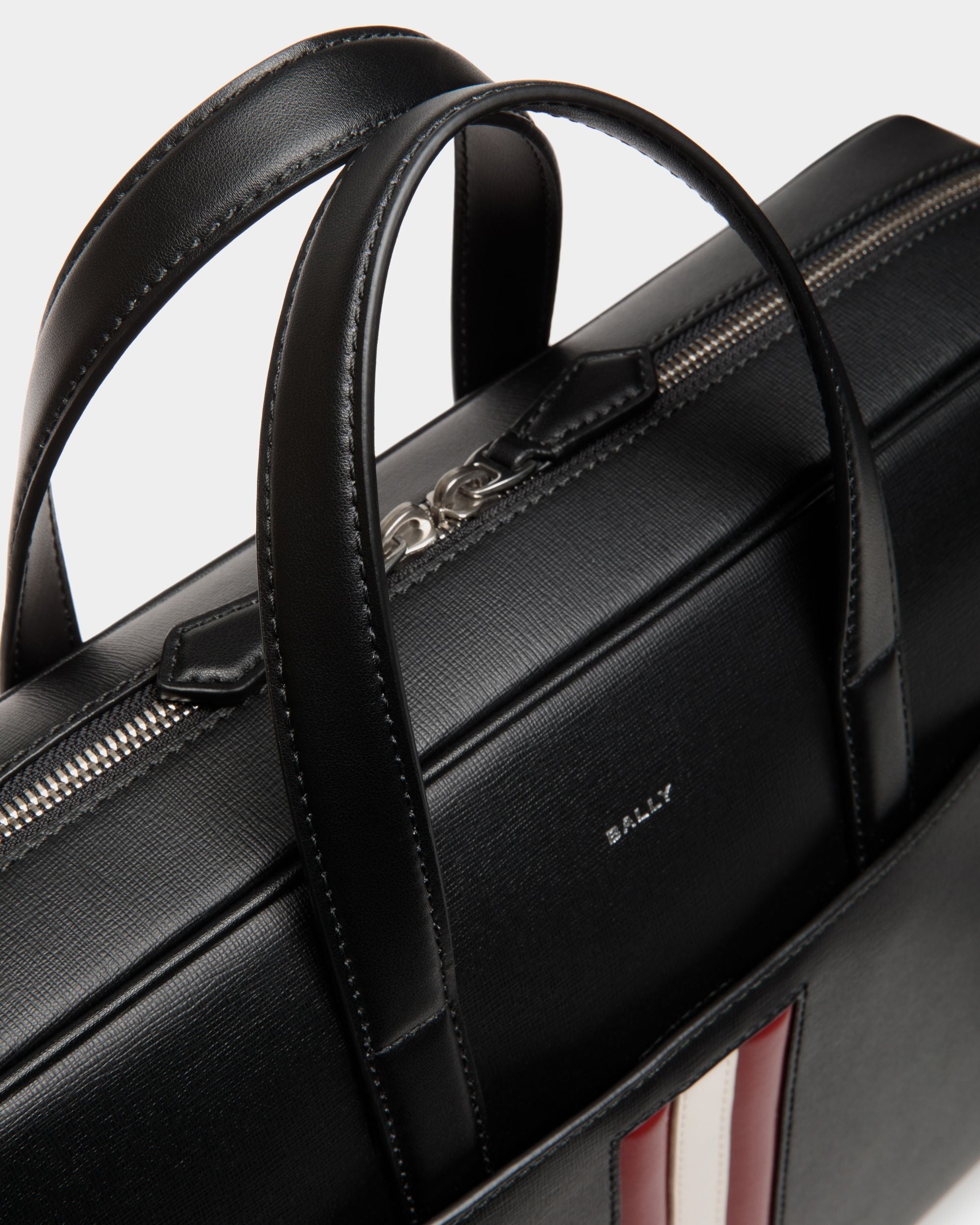 Bally Global - Cartable Mythos En Cuir Recyclé Noir - Noir